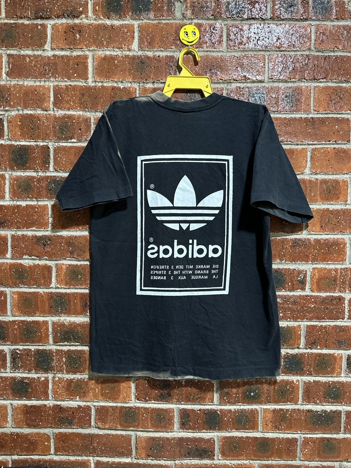 Adidas Thrashed Vintage 90s Adidas Big Logo Sun Faded Tee Size US M / EU 48-50 / 2 - 8 Thumbnail