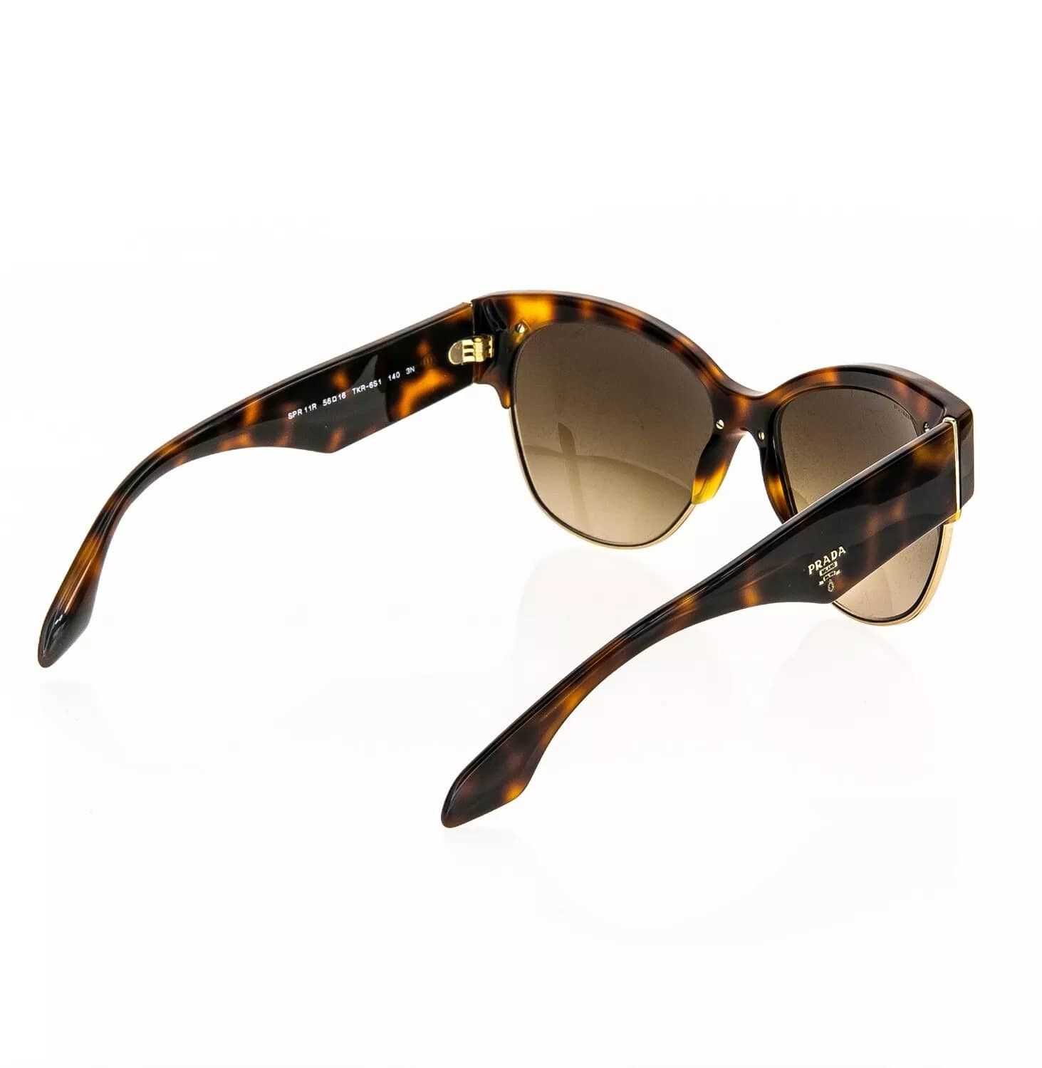Prada PRADA Cat Eye Chunky PR11RS Tortoise Gradient Sunglasses 11R Size ONE SIZE - 5 Thumbnail