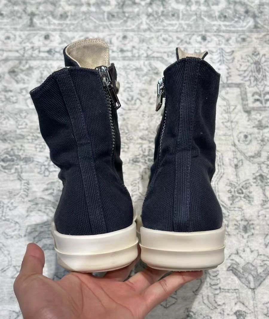 Rick Owens Drkshdw Rick Owens DRKSHDW canvas high-top classic Size US 8 / IT 38 - 6 Thumbnail