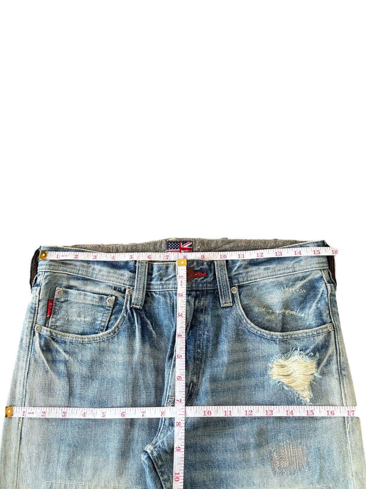 If Six Was Nine Vintage Japanese Rupert Mud Wash Distressed Jeans Size US 32 / EU 48 - 6 Thumbnail