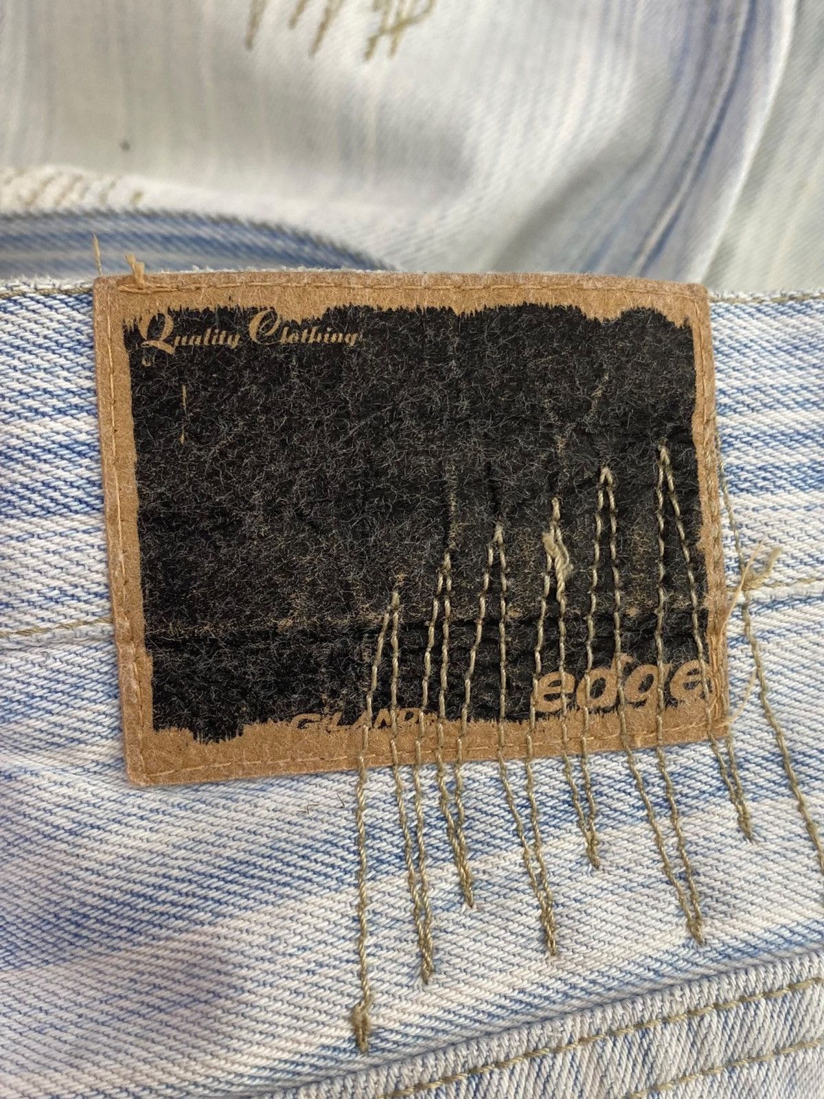 Japanese Brand Japanese Brand Striped Light Wash Style Loose Jeans Size US 31 - 11 Thumbnail