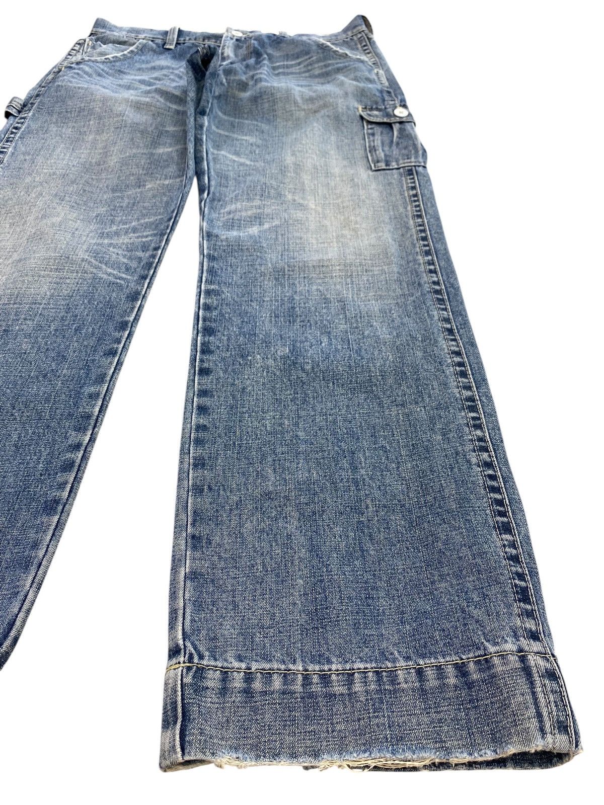Japanese Brand Japanese Brand Acid Blue Wash Back Carpenter Baggy Jeans Size US 34 / EU 50 - 8 Thumbnail