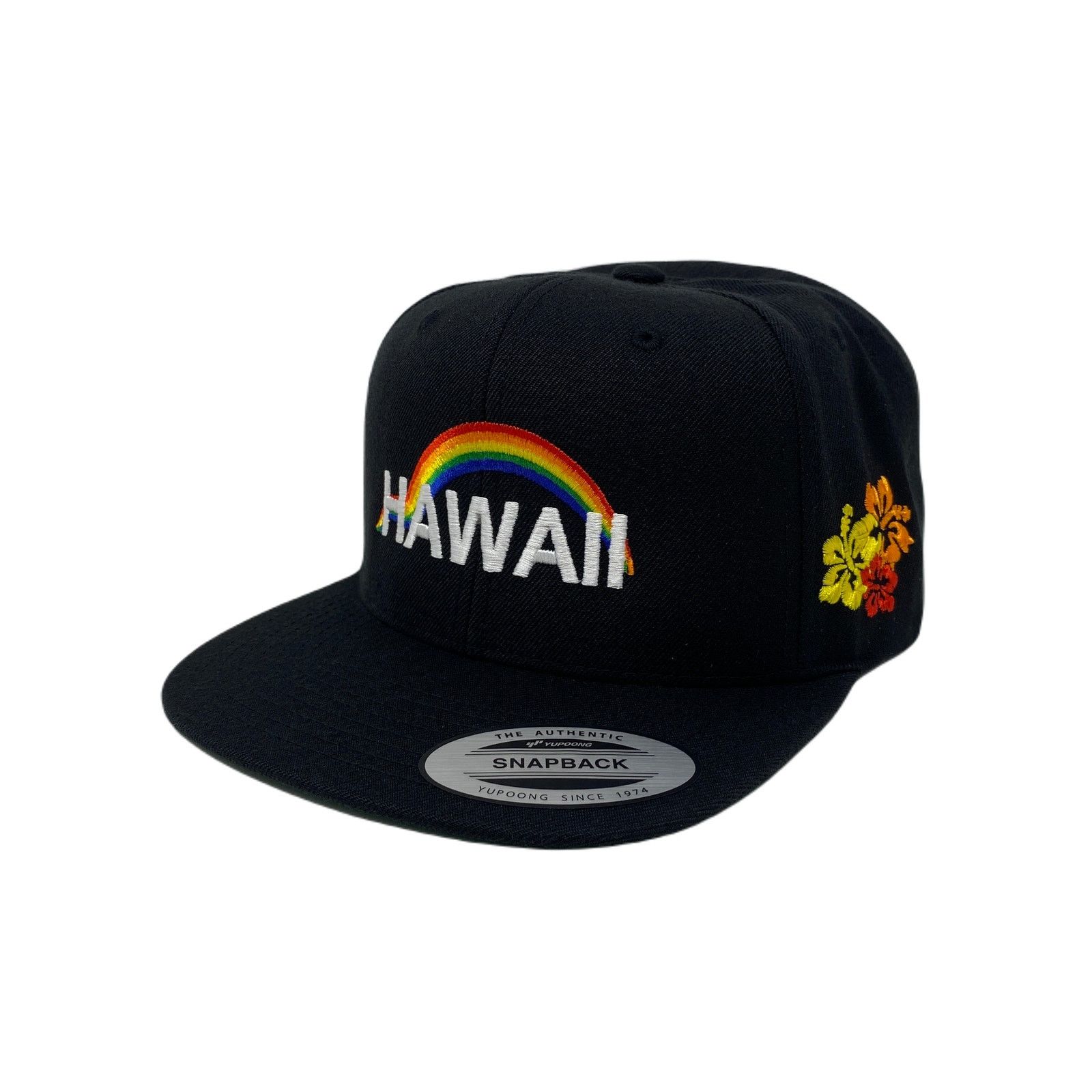 Other Hawaii Aloha Hibiscus Rainbow Island Love Snapback Hat Size ONE SIZE - 2 Thumbnail