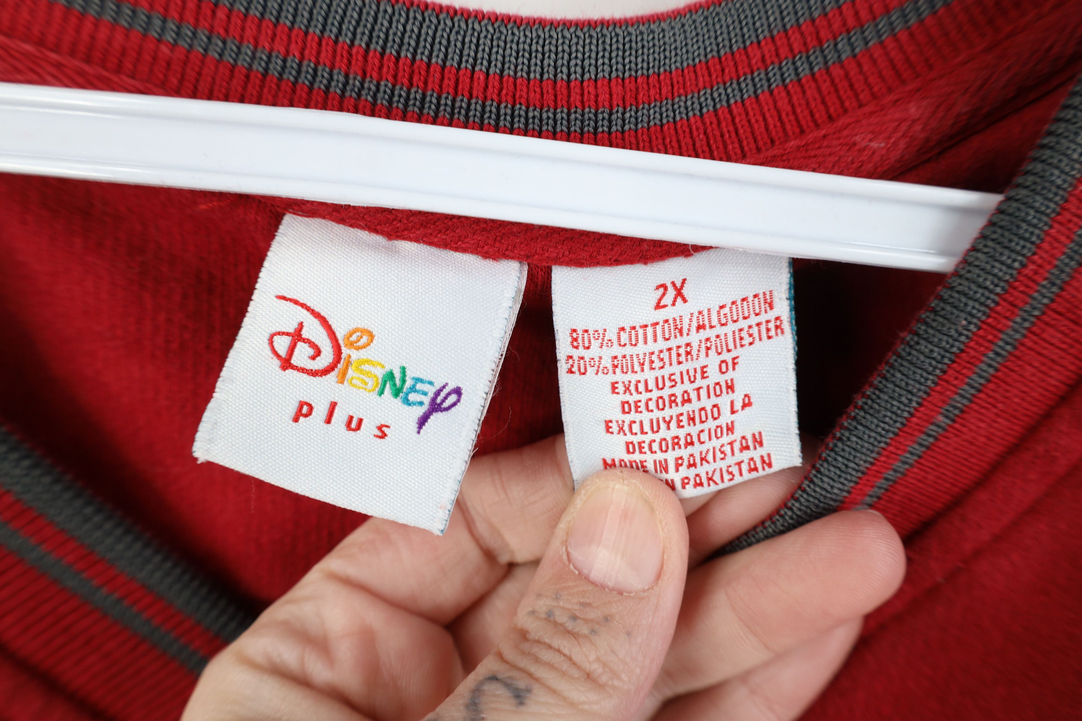 Disney Vintage Disney Winnie the Pooh Hunny V-Neck Sweatshirt Red Size XXL / US 16-18 / IT 52-54 - 12 Thumbnail