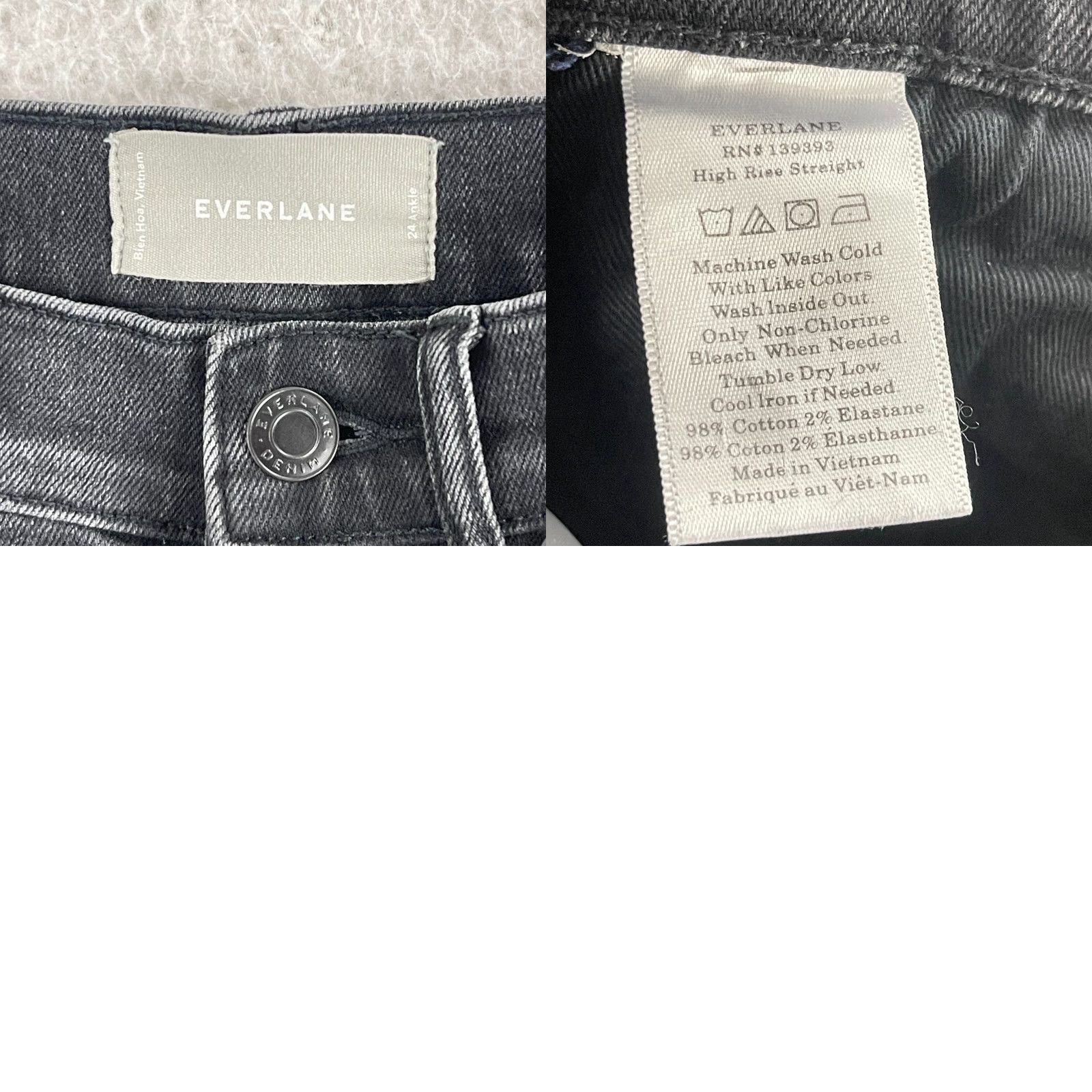 Everlane Everlane Jeans Women Regular Denim Black Straight Leg Ankle Mid-Rise 24 Inseam 26 5-Pocket City 90s Clothing Mens Womens Girls Size 42" / US 20 - 9 Thumbnail