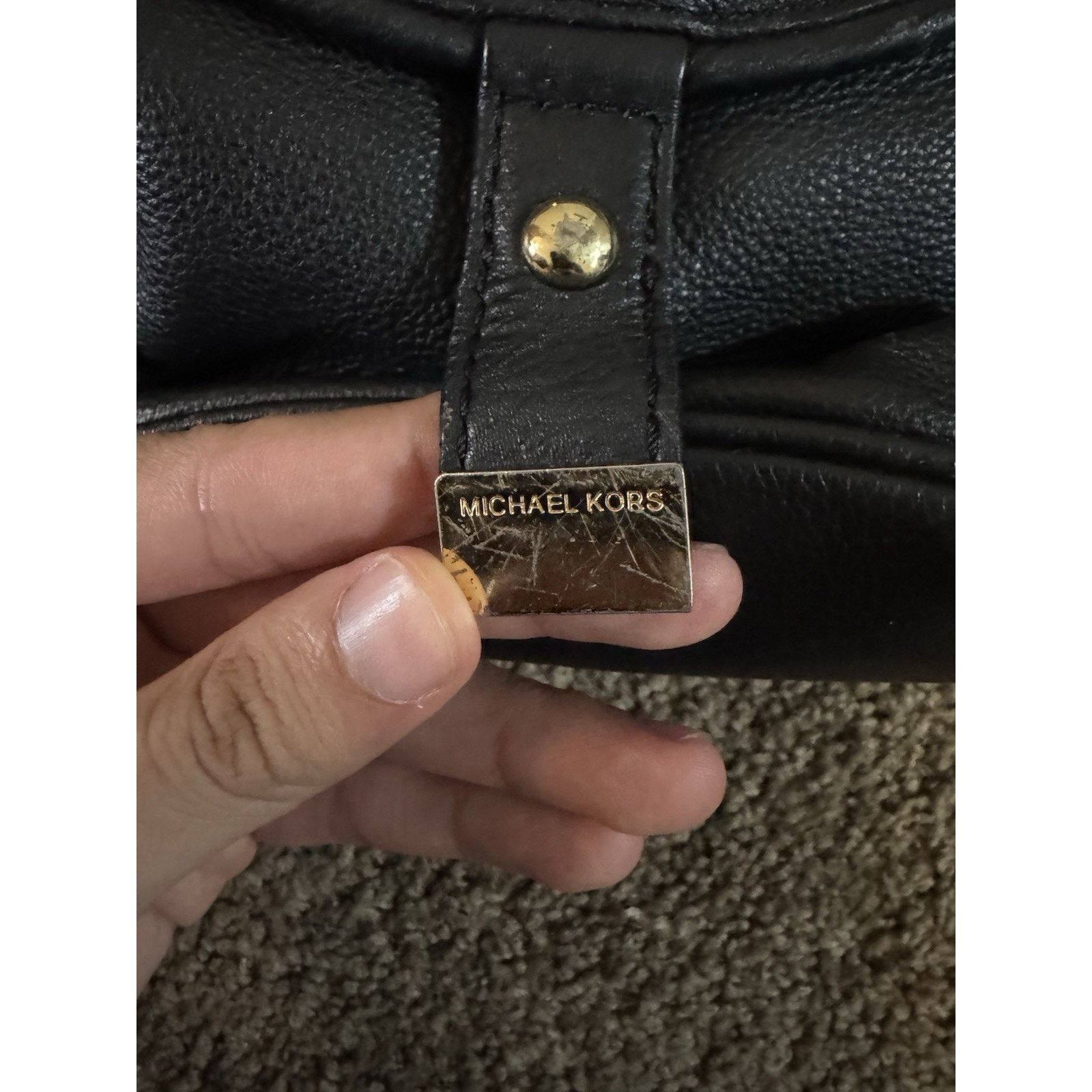 Michael Kors Michael Kors Fulton Shoulder Bag Black Pebbled Leather 2010s Size ONE SIZE - 3 Thumbnail