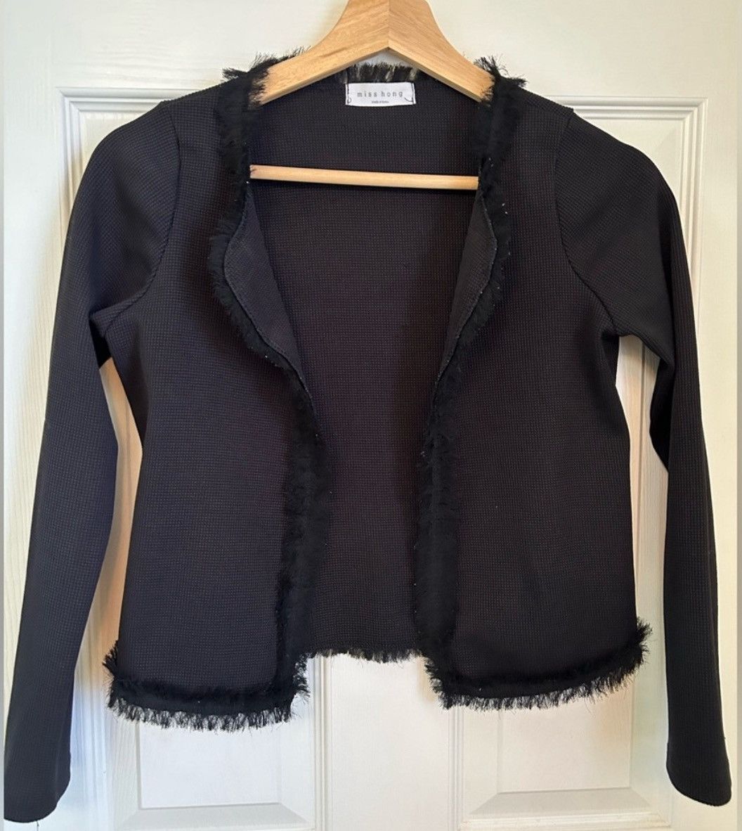 Other Chanel style black cardigan with black lace trimmings Size S / US 4 / IT 40 - 1 Thumbnail