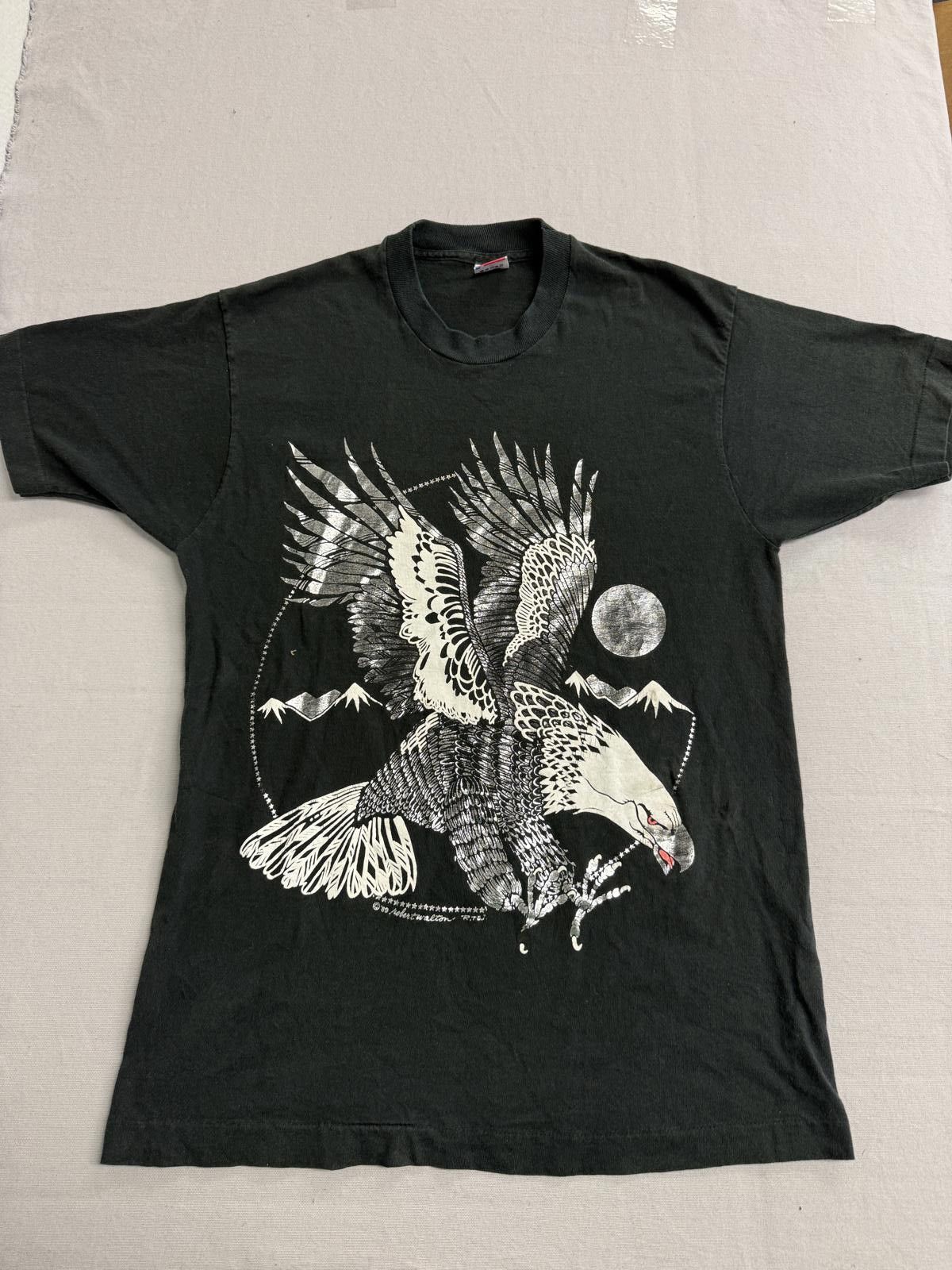 Fruit Of The Loom Vintage Bald Eagle Metallic T-shirt Native Art Tee - L Size US L / EU 52-54 / 3 - 1 Thumbnail
