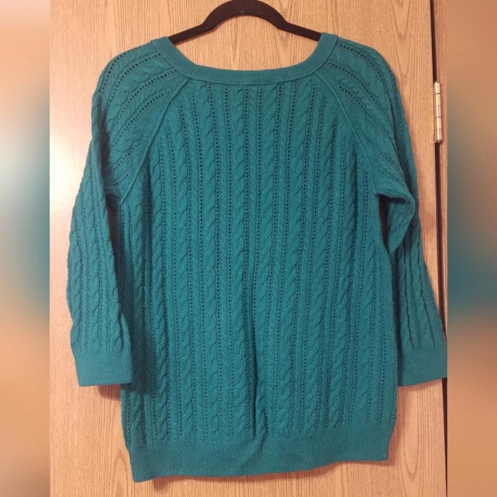 American Eagle Outfitters American Eagle Teal Sweater Size Large Size L / US 10 / IT 46 - 2 Thumbnail