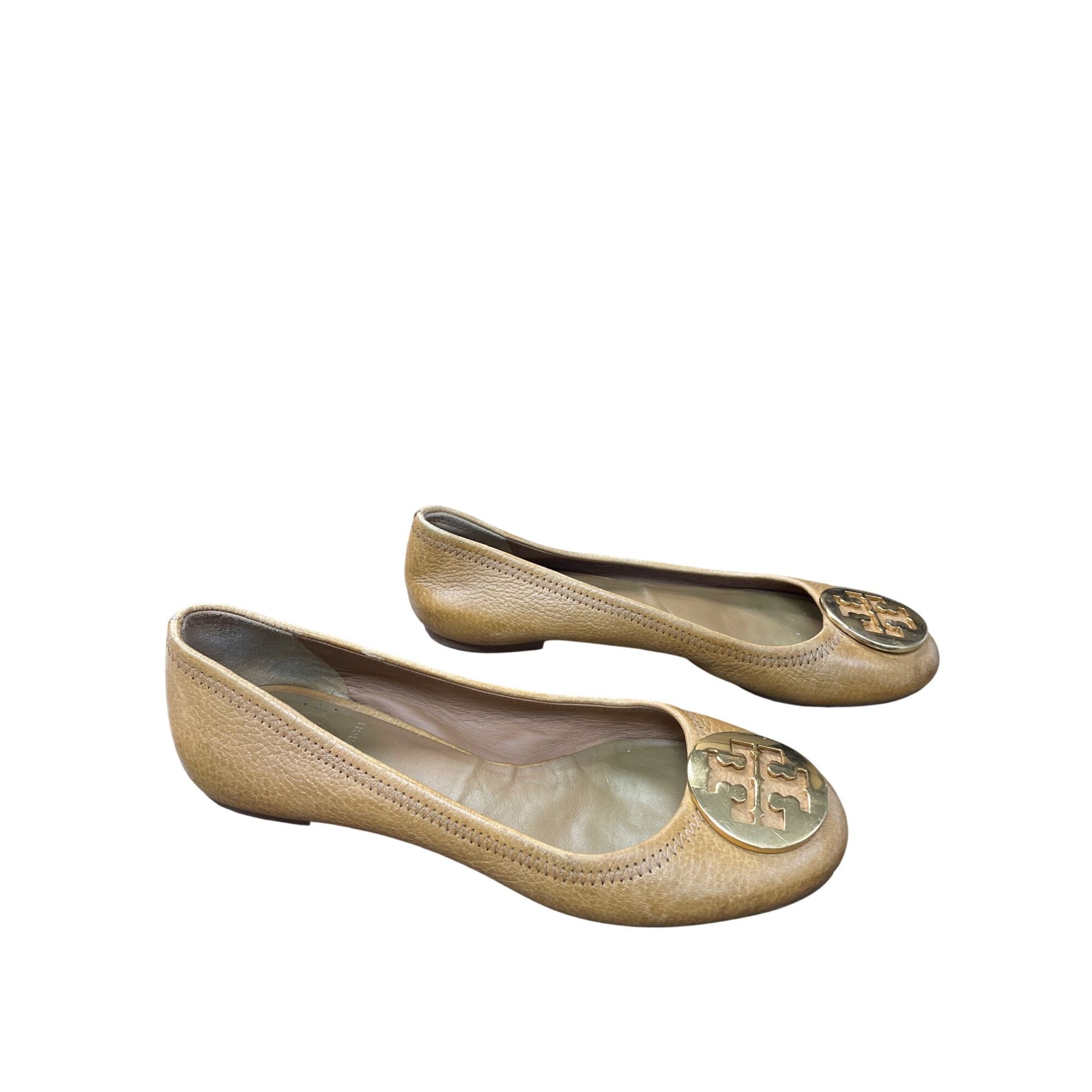 Tory Burch Tory Burch Womens Brown Leather Slip-On Flats Size 7M SKU 91 Size US 7 / IT 37 - 4 Thumbnail