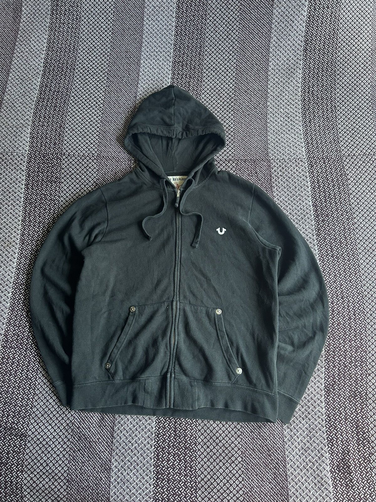 True Religion True Religion Classic Logo Zip Up Hoodie Streetwear Style L Size US L / EU 52-54 / 3 - 5 Thumbnail