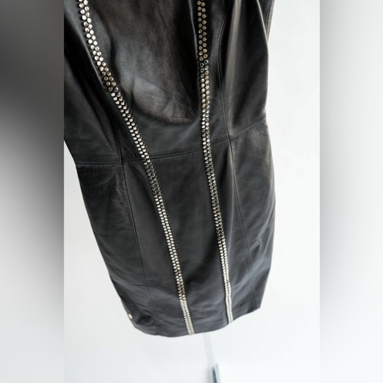 Philipp Plein Phillip Plein Couture Full Grain Leather Studded Mini Dress Size M / US 6-8 / IT 42-44 - 8 Thumbnail