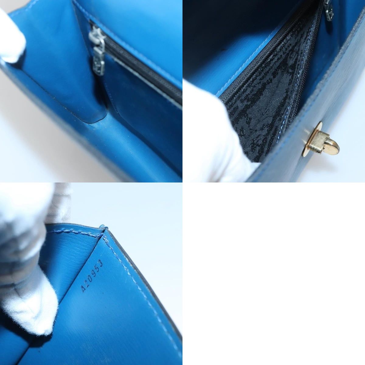 Louis Vuitton LOUIS VUITTON Epi Pochette Arche Shoulder Bag Blue M52575 Size ONE SIZE - 12 Thumbnail