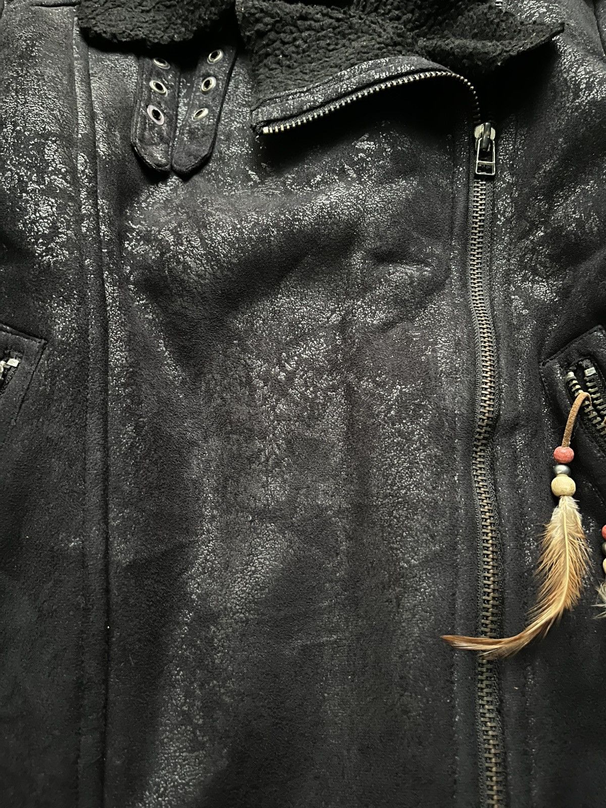 Share Spirit Homme 2000s MIXXO faux fur waxed vkei black bondage jacket Size US M / EU 48-50 / 2 - 4 Thumbnail