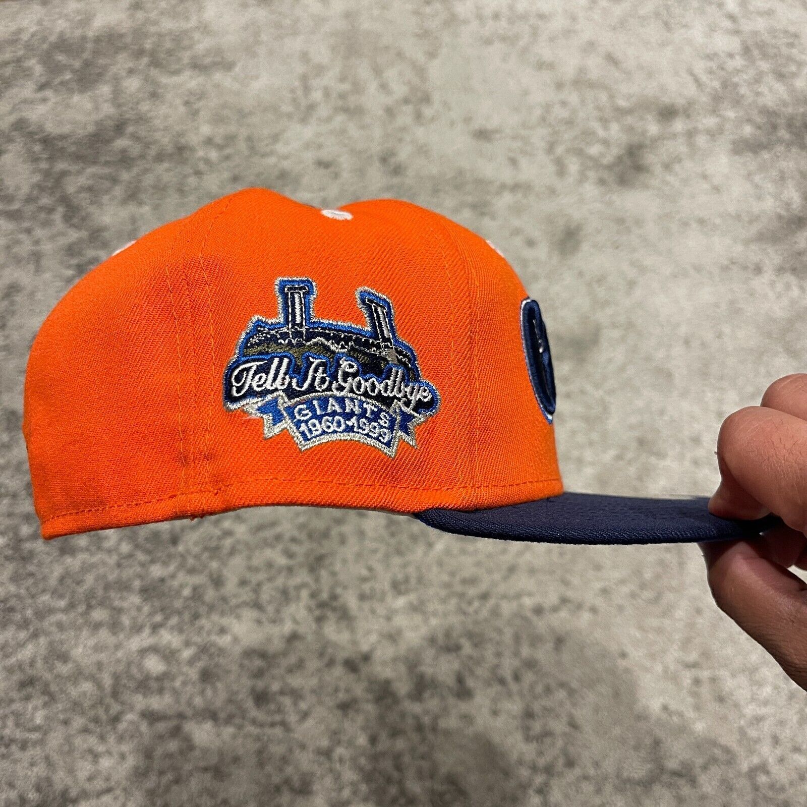 New Era San Francisco Giants orange Navy Tell It Goodbye Hat 7 1/4 Size ONE SIZE - 6 Thumbnail