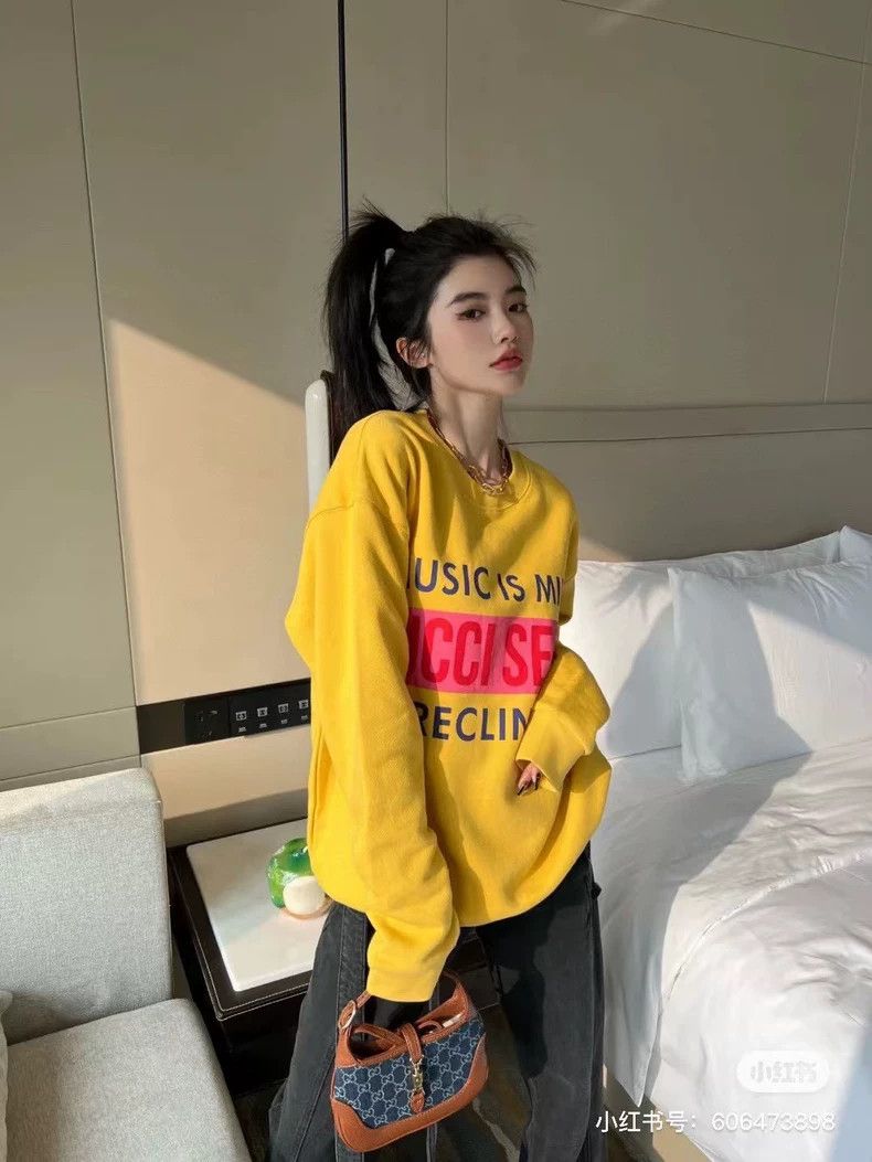 Gucci GucciYellow letter sweatshirt 2503-Nextarrow Size US S / EU 44-46 / 1 - 8 Thumbnail
