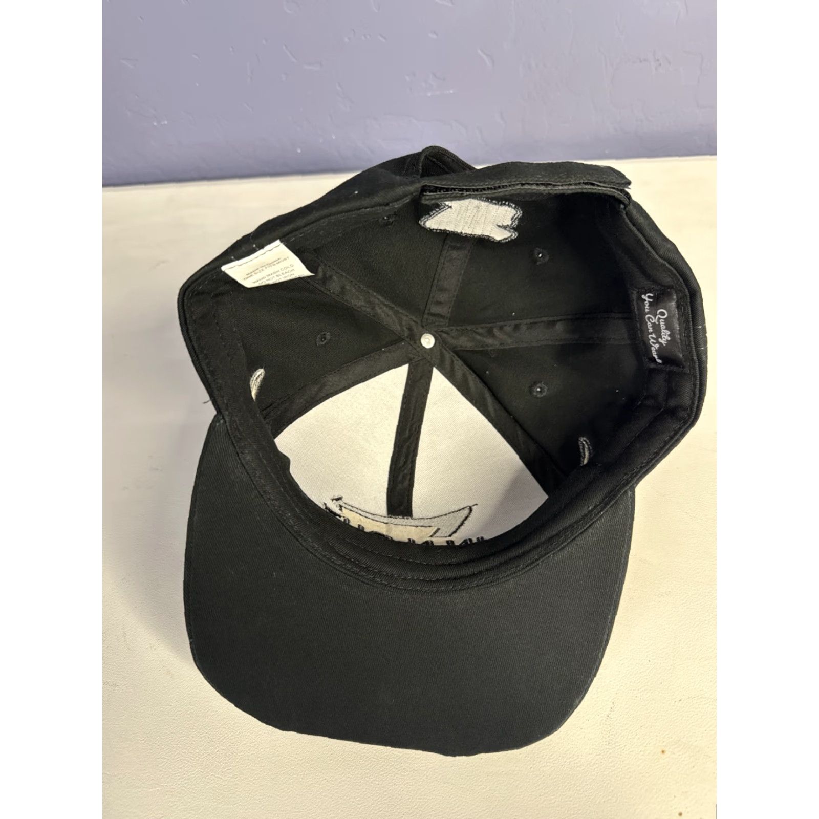 Vintage VINTAGE In N Out Burger 75th Anniversary Flames Black Baseball Hat Cap Strapback Men One Size Black Cap Size ONE SIZE - 4 Thumbnail