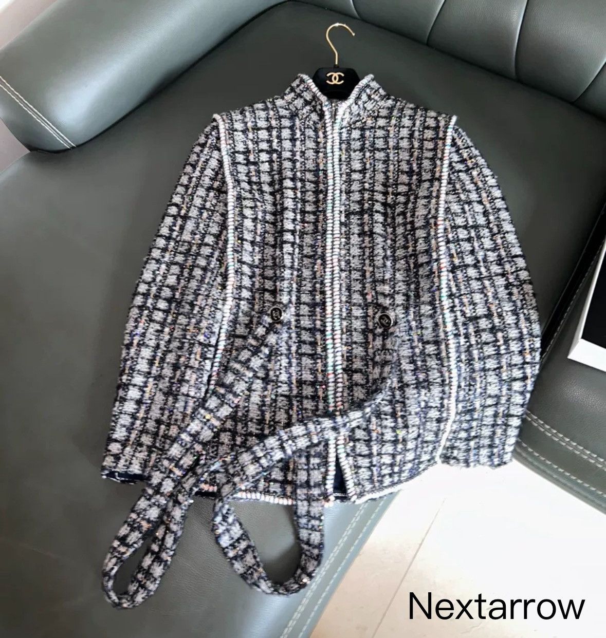 Chanel Chanel 21A Castle Series Coarse tweed Splicing Ribbon Coat Size US S / EU 44-46 / 1 - 1 Thumbnail