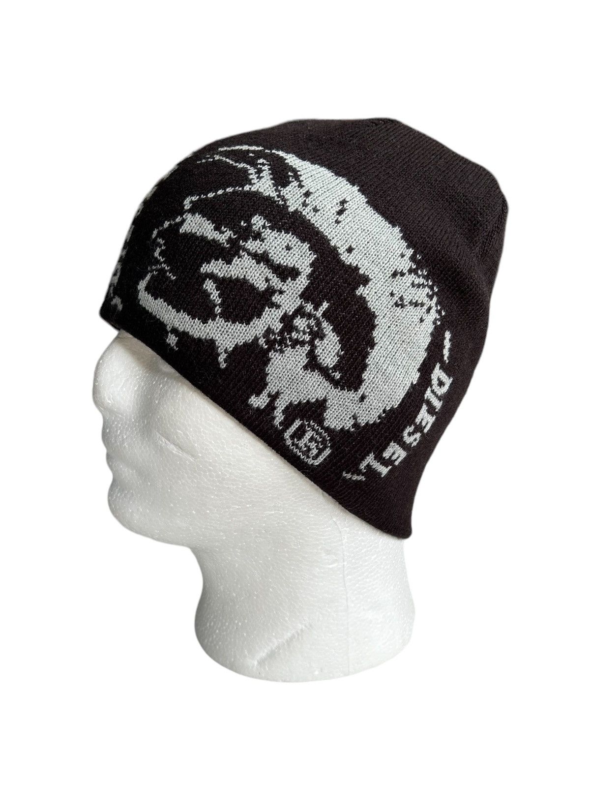 14th Addiction × Diesel DIESEL Punk Mohawk Reversible Beanie Hats snowcap ☠️ Size ONE SIZE - 3 Thumbnail