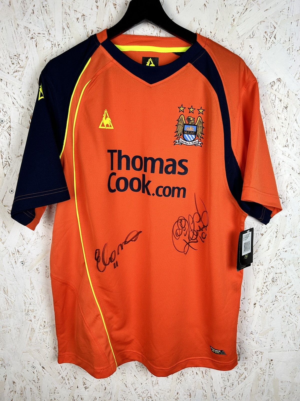 NWT Signed Elano & Robinho Manchester City 2008/09 Third L