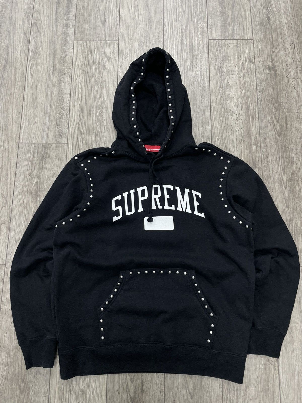 Supreme Supreme Studded Black Hoodie | Grailed