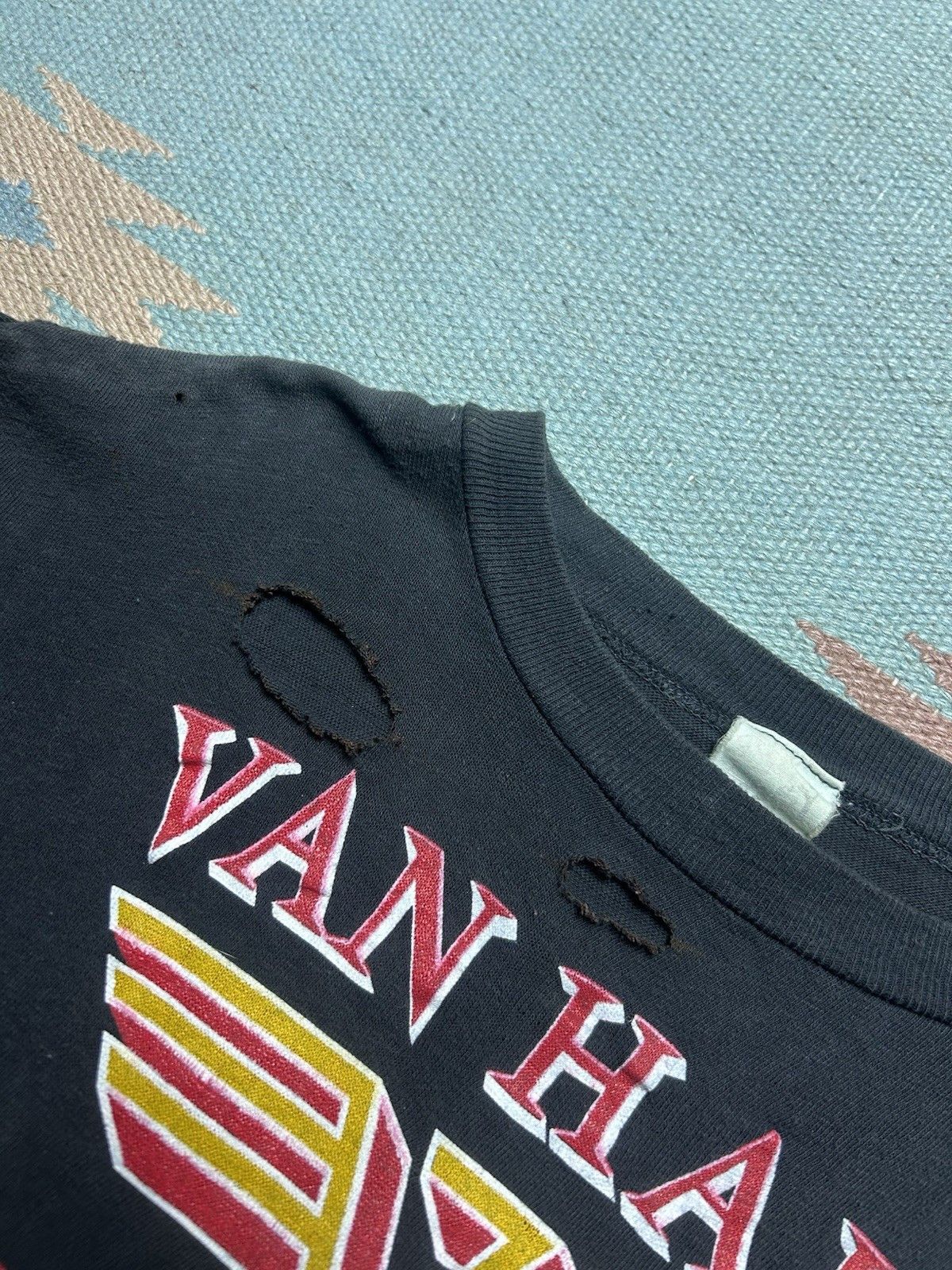 Vintage Vtg 80s graphic t shirt Van Halen 1984 tour concert band M Size US M / EU 48-50 / 2 - 3 Thumbnail