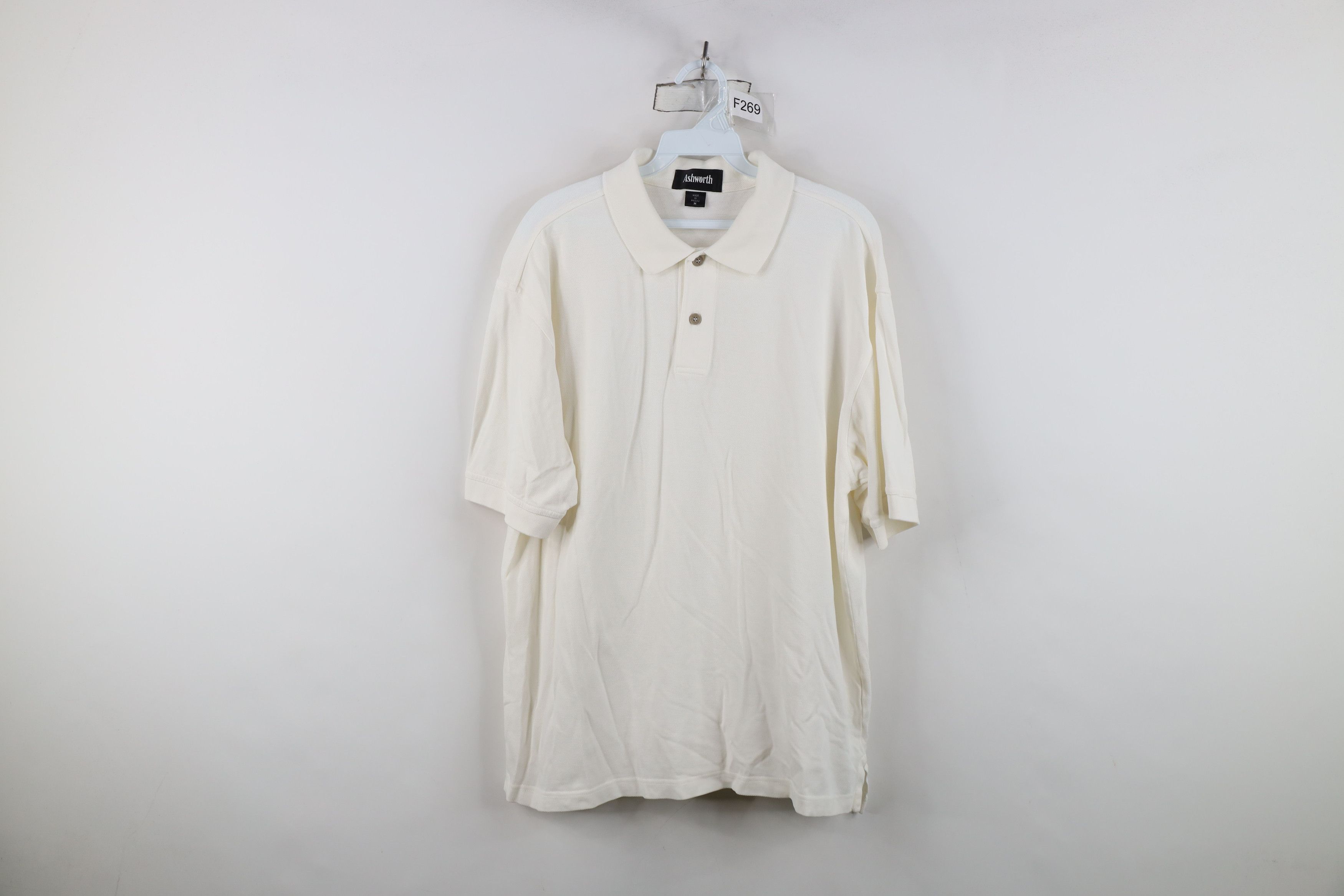 Vintage Vintage 90s Streetwear Cotton Knit Golf Polo Shirt White Size US M / EU 48-50 / 2 - 1 Thumbnail