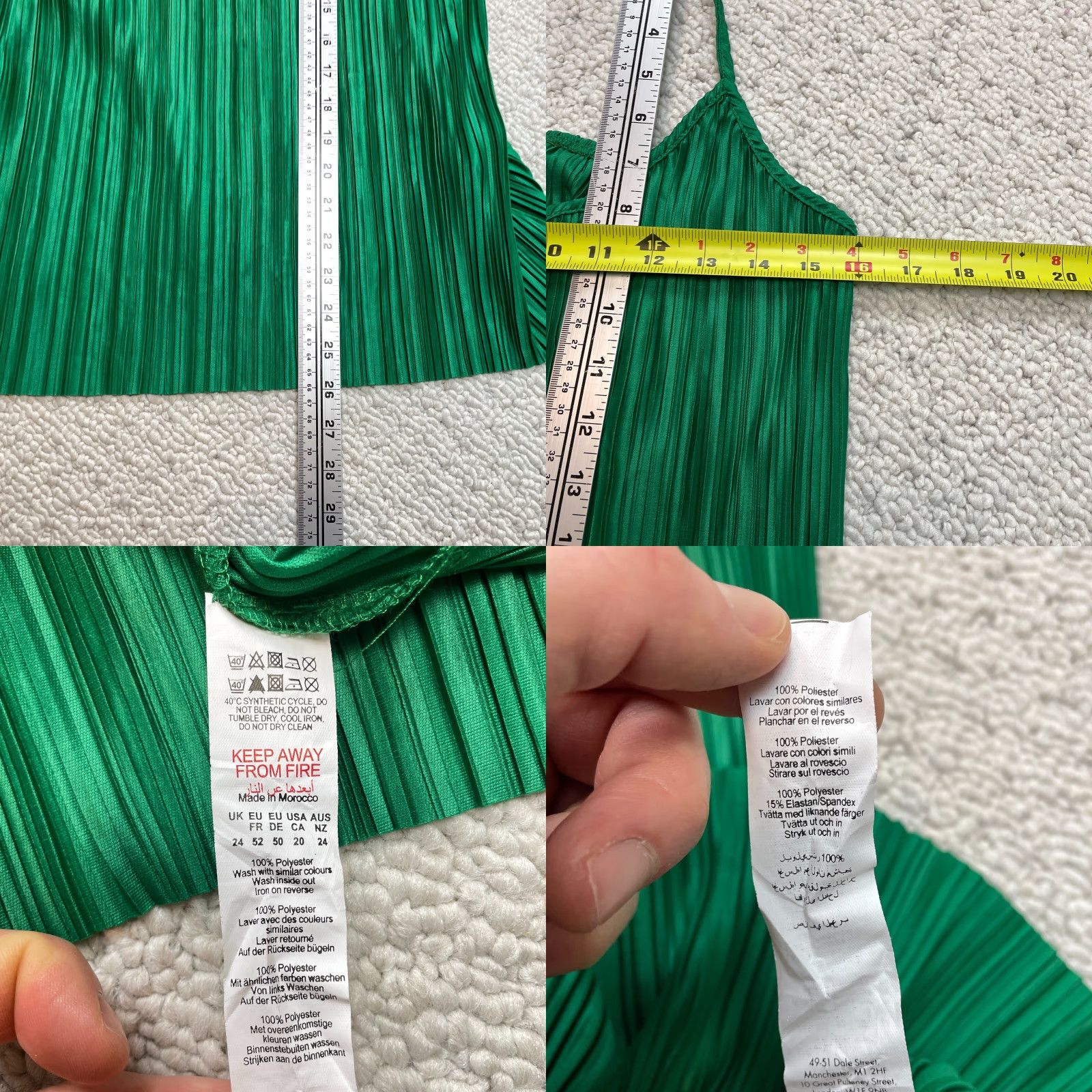 Boohoo Boohoo Tank Top Shirt Womens Plus 20 Green Plisse Cami + Wide Leg Pants 2 Piece Size 3XL / US 20-22 - 8 Thumbnail