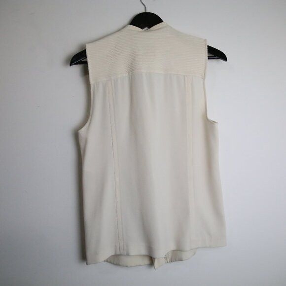 Aritzia Aritzia Babaton Cream Structured Zip Vest Jacket Size XS / US 0-2 / IT 36-38 - 9 Thumbnail