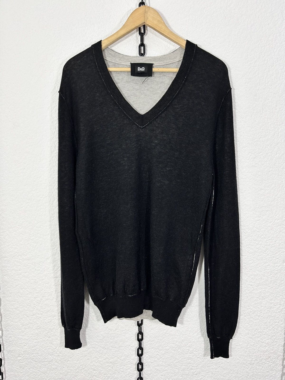 image of Archival Clothing x Dolce Gabbana Dolce & Gabanna Double Sweater Archive in Black, Men's (Size XL)