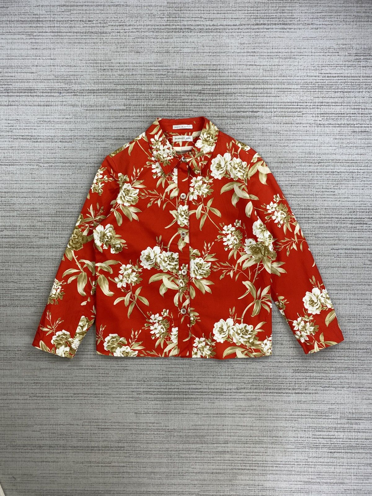 Designer × Japanese Brand × Vintage Vintage Bernard Zins France Full Printed Woman Blouse Size M / US 6-8 / IT 42-44 - 1 Thumbnail