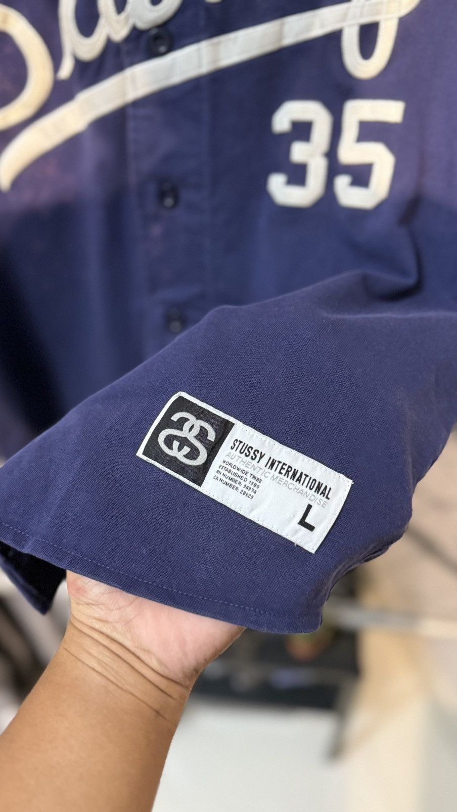 Stussy ‼️NEED GONE‼️ STUSSY BASEBALL NUMBER 35 SHIRT Size US L / EU 52-54 / 3 - 4 Thumbnail
