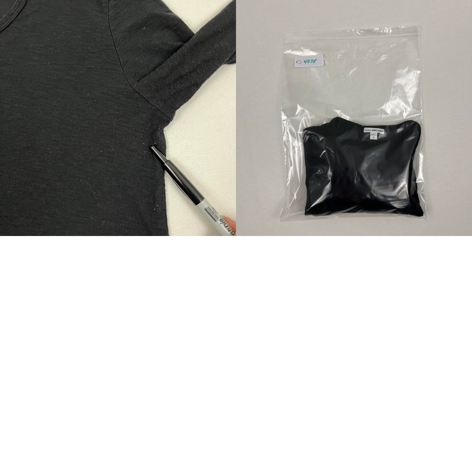 James Perse James Perse Shirt Womens L Black Crew Neck Slub Sheer 100% Cotton Long Sleeve Basic Vintage? No. Size L / US 10 / IT 46 - 8 Thumbnail
