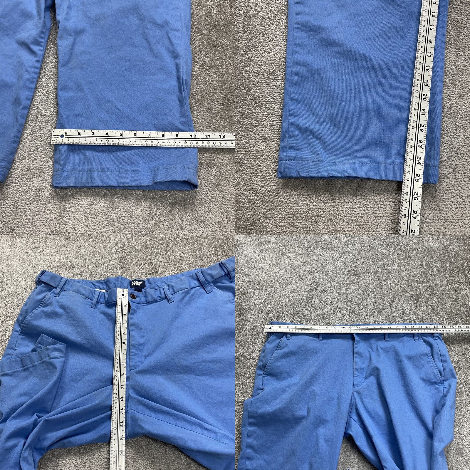 Lands' End Lands' End Chino Pants Mens 46 Blue Capri Straight 46x25 Regular Blue Size US 30 / EU 46 - 8 Thumbnail