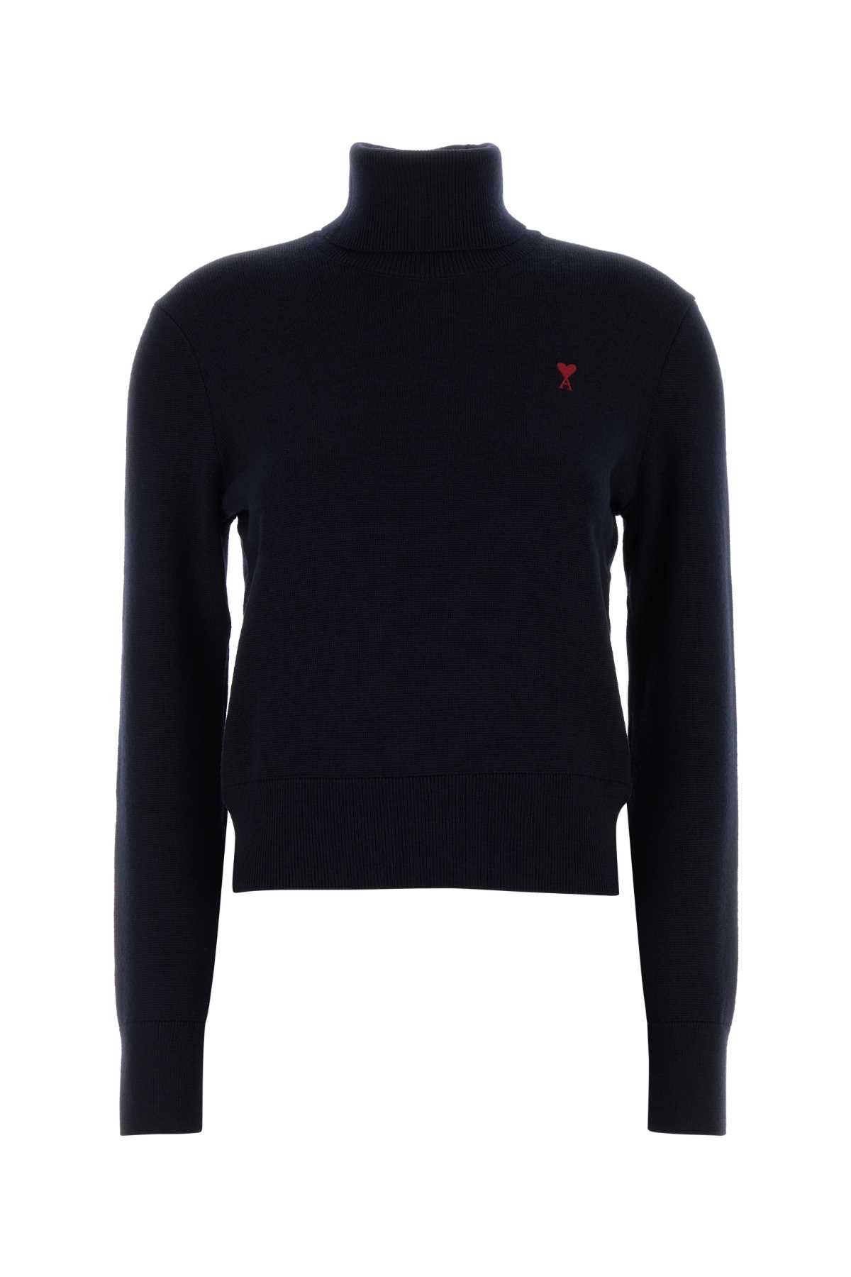 AMI Midnight Blue Wool Sweater Size M / US 6-8 / IT 42-44 - 1 Thumbnail
