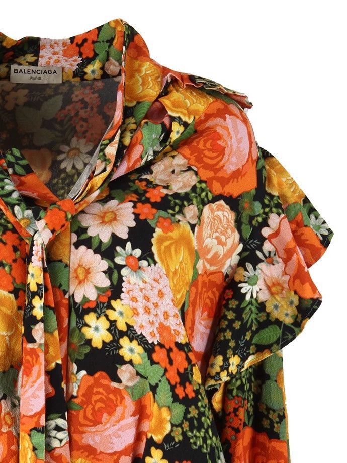 Balenciaga Balenciaga size 36 Flower ruffled shirt Size XS / US 0-2 / IT 36-38 - 7 Thumbnail