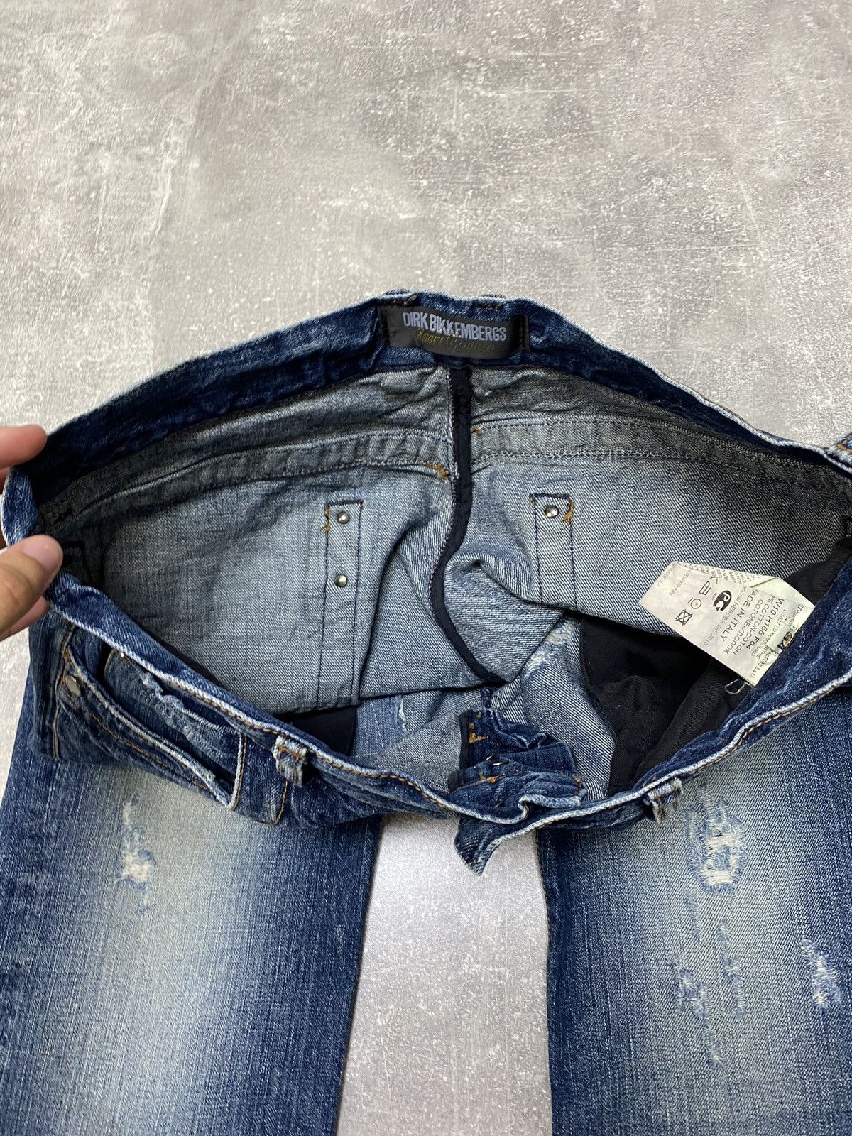 Designer × Dirk Bikkembergs Dirk Bikkembergs Sport Couture Cut Raw Denim Jeans Size US 34 / EU 50 - 23 Thumbnail