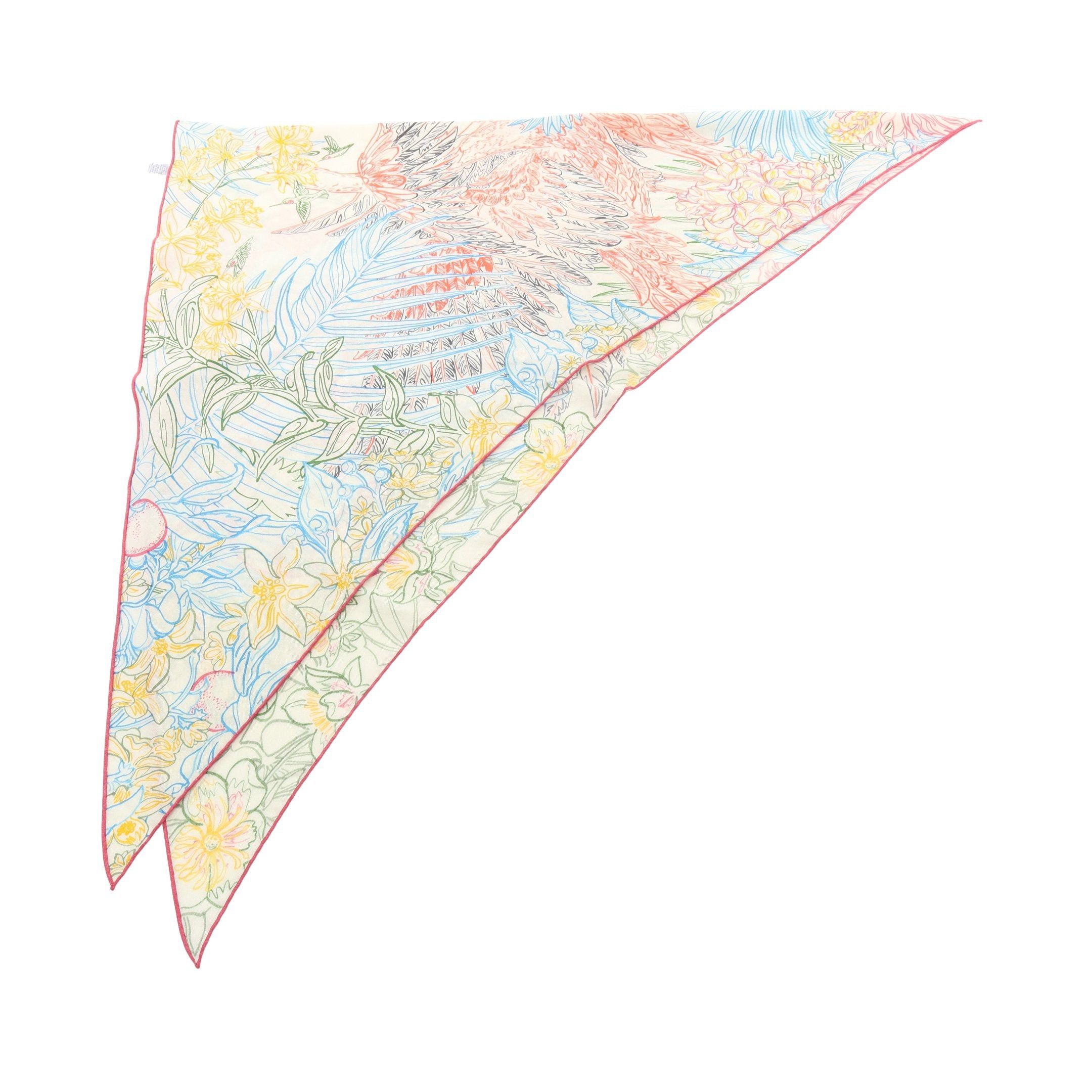 Hermes Hermes Triangle Geant Flamingo Party Coloriage Scarf