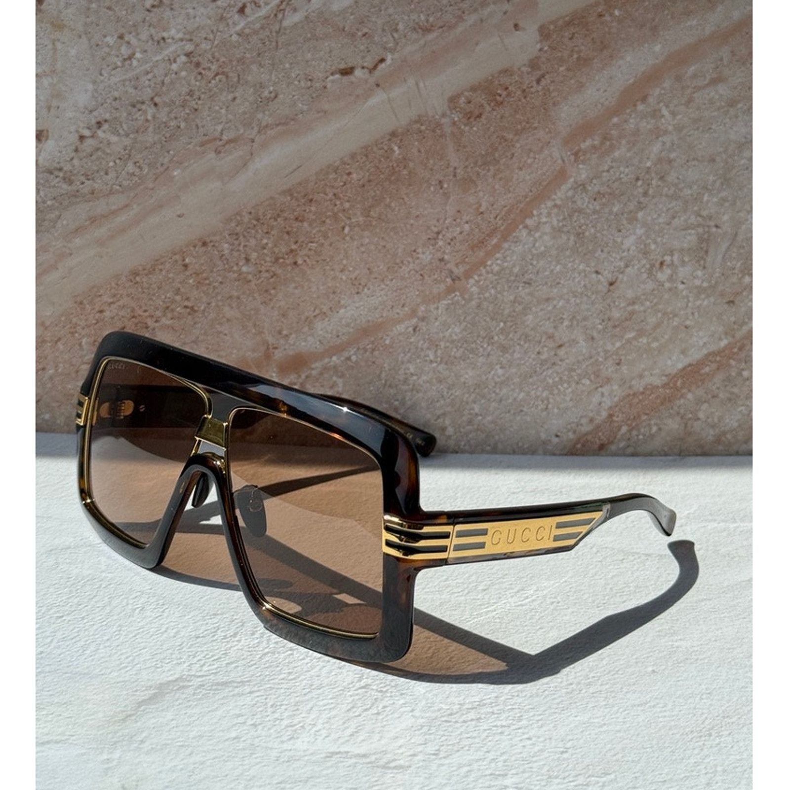 Gucci NEW Gucci GG0900S Havana Brown Aviator Sunglasses $650 Size ONE SIZE - 1 Thumbnail