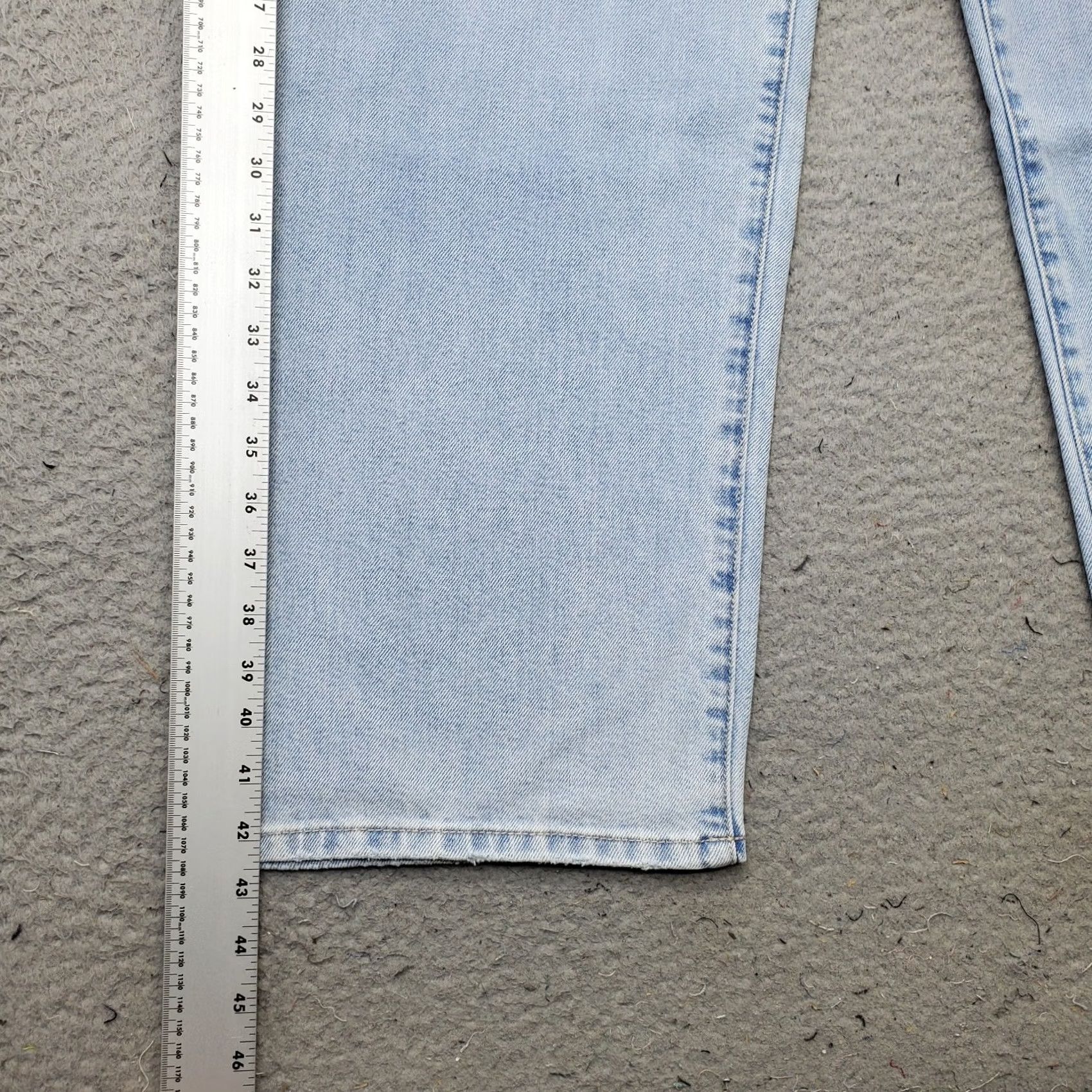 Vintage Seven7 Jeans Womens Size 16 Blue Denim Premium Light Wash Straight Leg MY10341DE Jeans Size 38" / US 16 / IT 52 - 3 Thumbnail