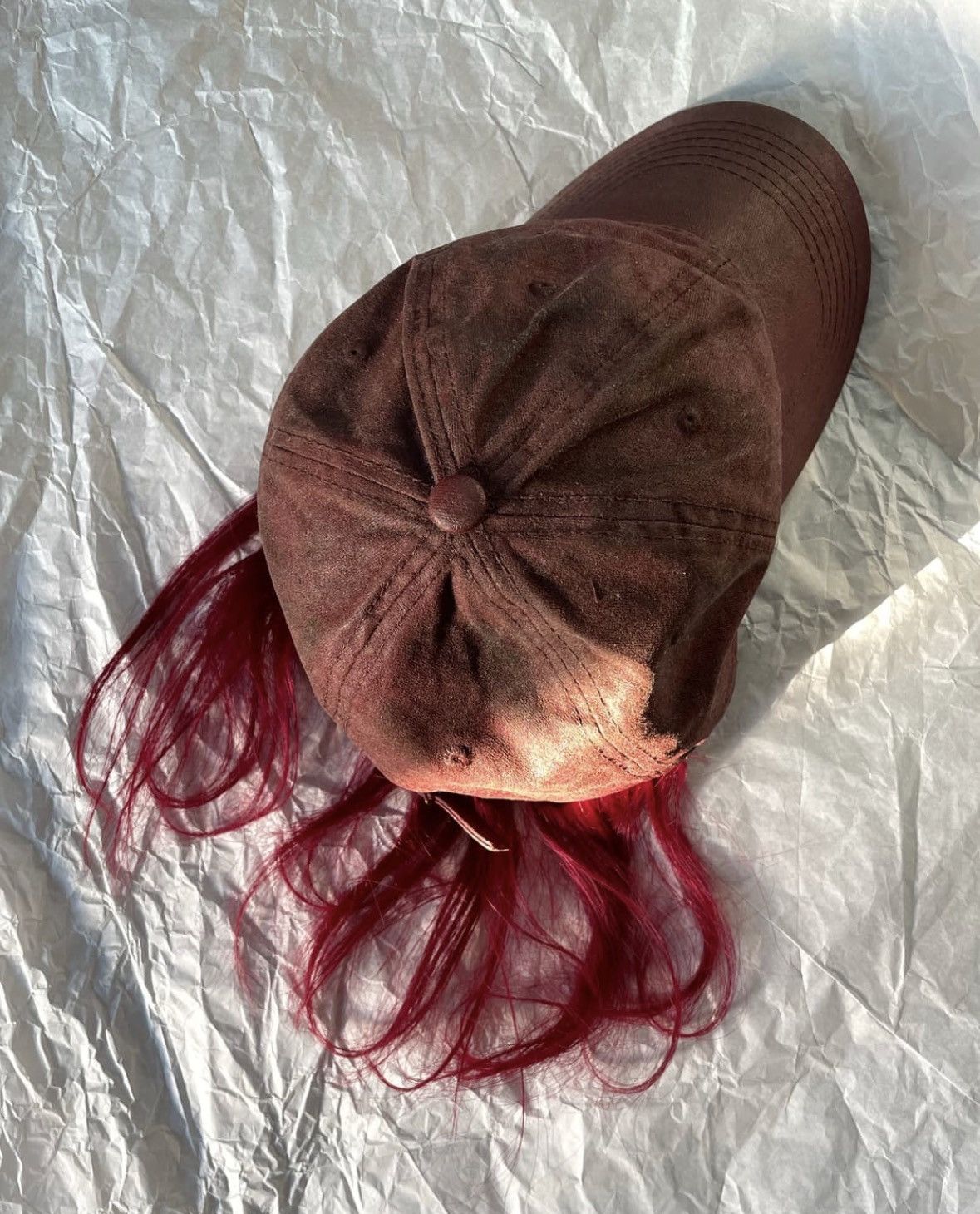 P.L.N. P.L.N. Hair cap red Size ONE SIZE - 3 Thumbnail