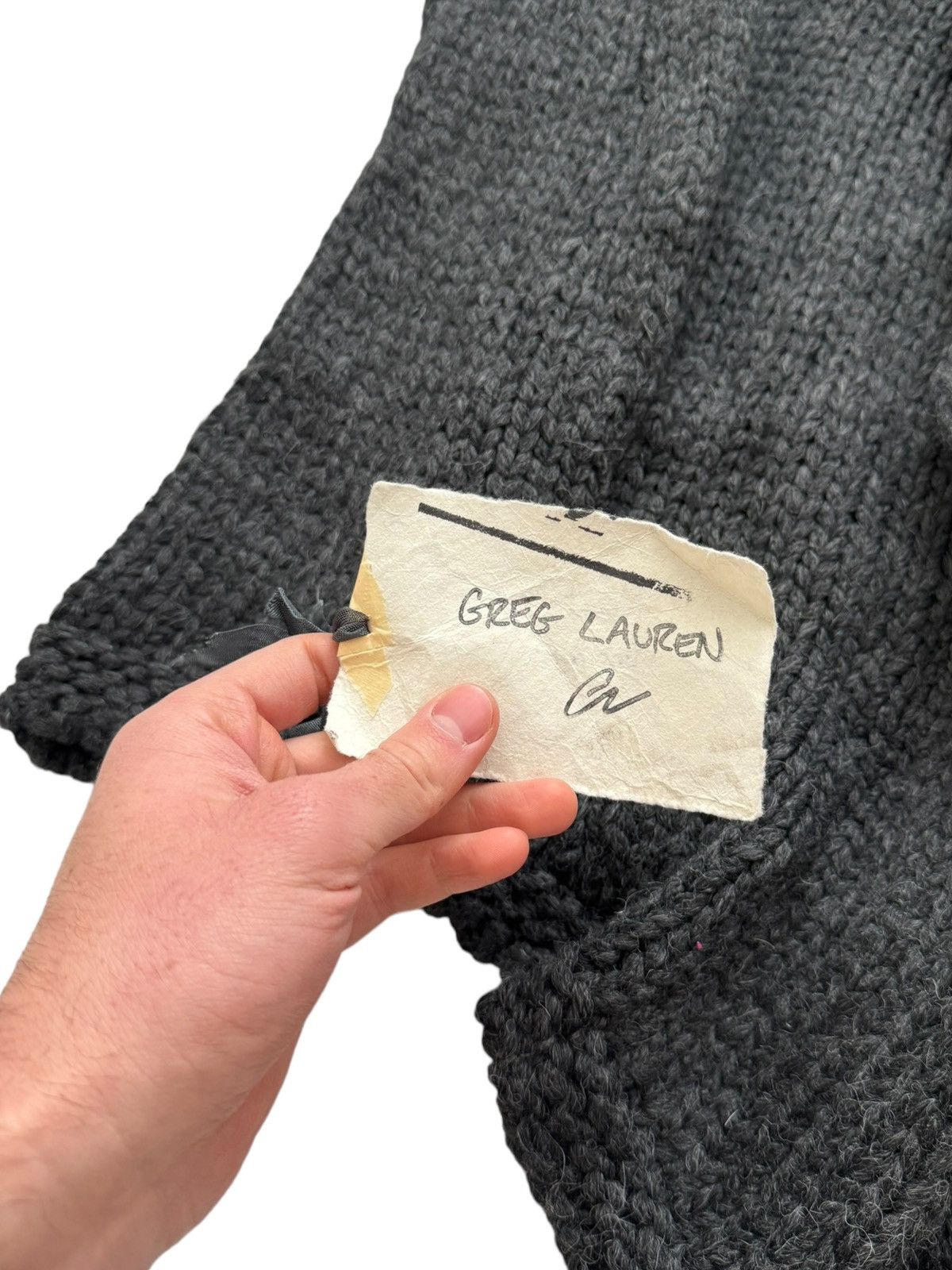 Greg Lauren 2012 OG “The Chunky Loner” Knitter Jacket (Cashmere Alpaca) Size US XL / EU 56 / 4 - 2 Thumbnail