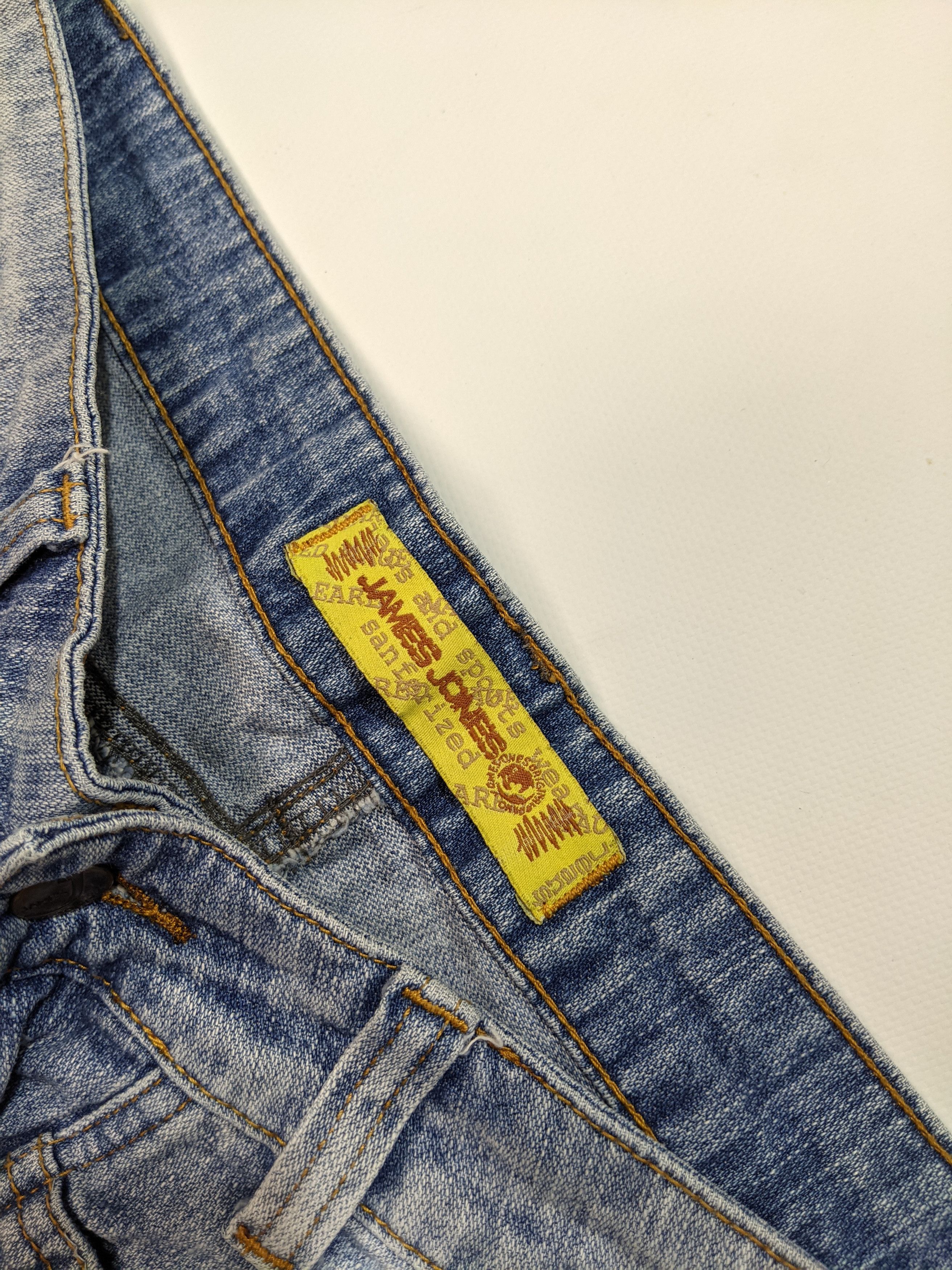 Japanese Brand × Vintage VTG Wide Light Blue Y2k Distressed Boiled Mens Jeans Size US 32 / EU 48 - 9 Thumbnail