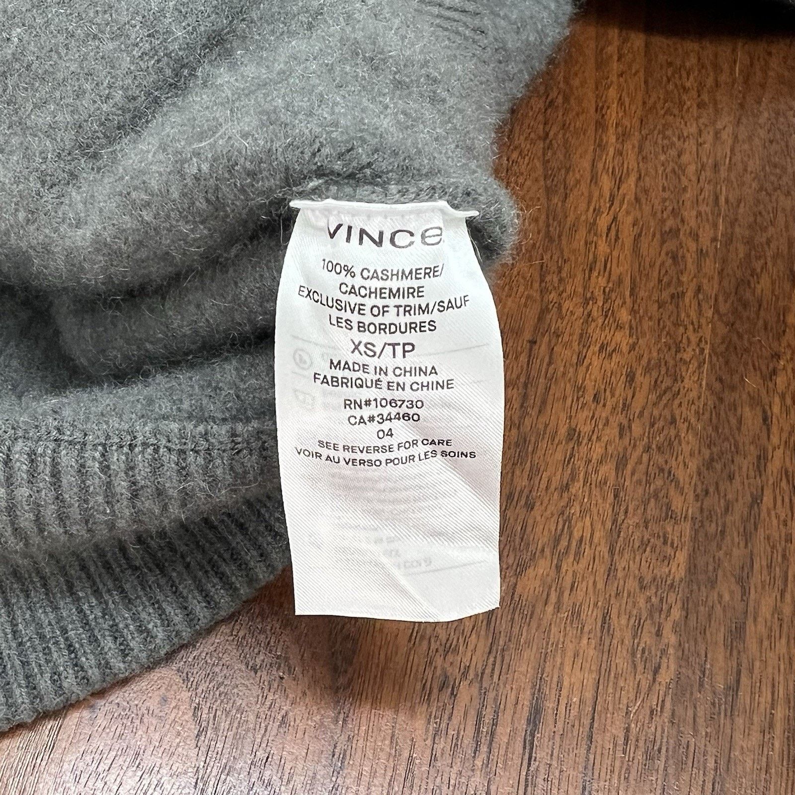 Vince $495 Vince Cashmere Pullover Hoodie Grey XS Women Sweater Size XS / US 0-2 / IT 36-38 - 6 Thumbnail
