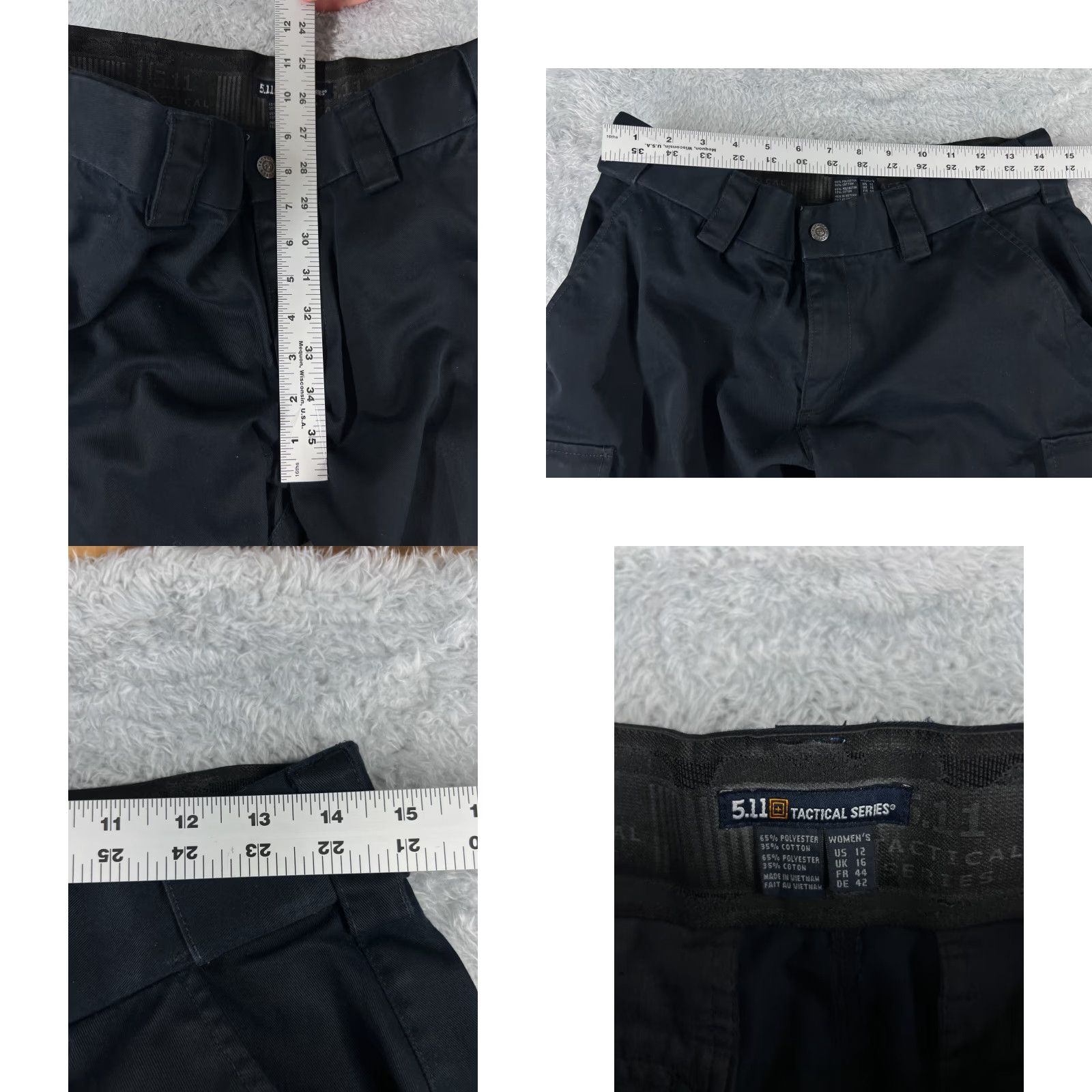 Vintage VINTAGE 5.11 Tactical Women's Cargo Pants Size 12 Blue Twill PDU Class B Straight Fit Size 34" / US 12 / IT 48 - 8 Thumbnail