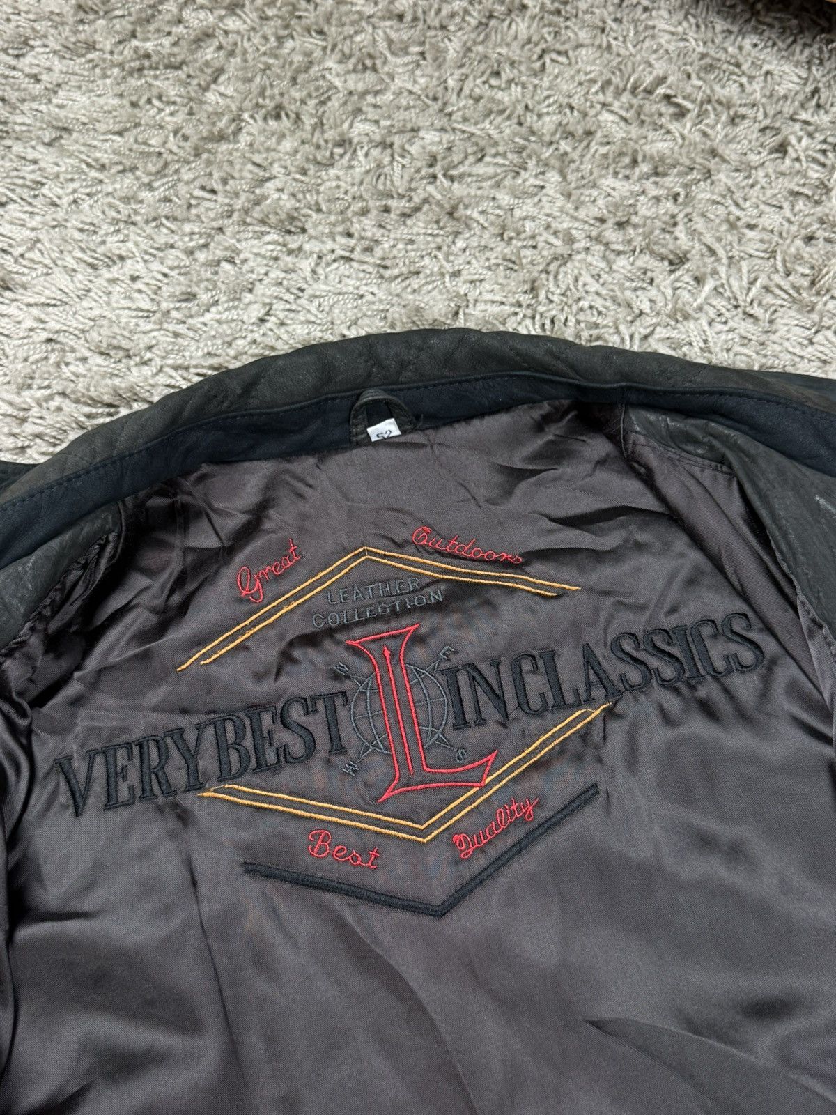 Vintage Vintage leather bomber jacket 90s original retro casual item Size US XL / EU 56 / 4 - 3 Thumbnail