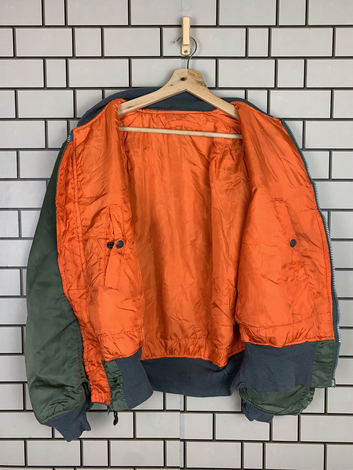 Alpha Industries × Vintage Vintage Military Alpha MA-1 Flyer Bomber Jacket Size US L / EU 52-54 / 3 - 19 Thumbnail