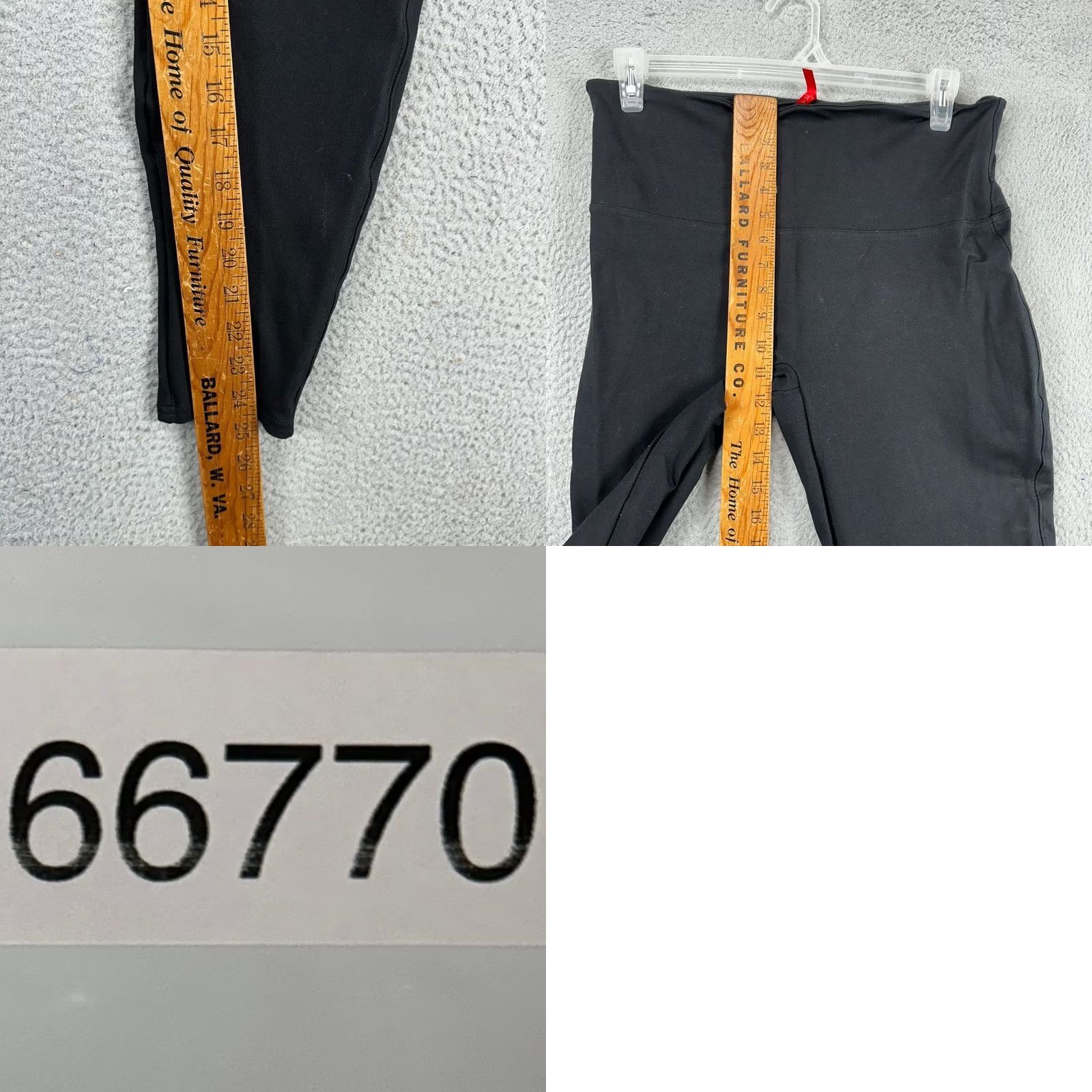 Spanx Spanx Cropped Leggings Womens 1X Plus Black Pull On Skinny Stretch Activewear Size 40" / US 18 - 8 Thumbnail