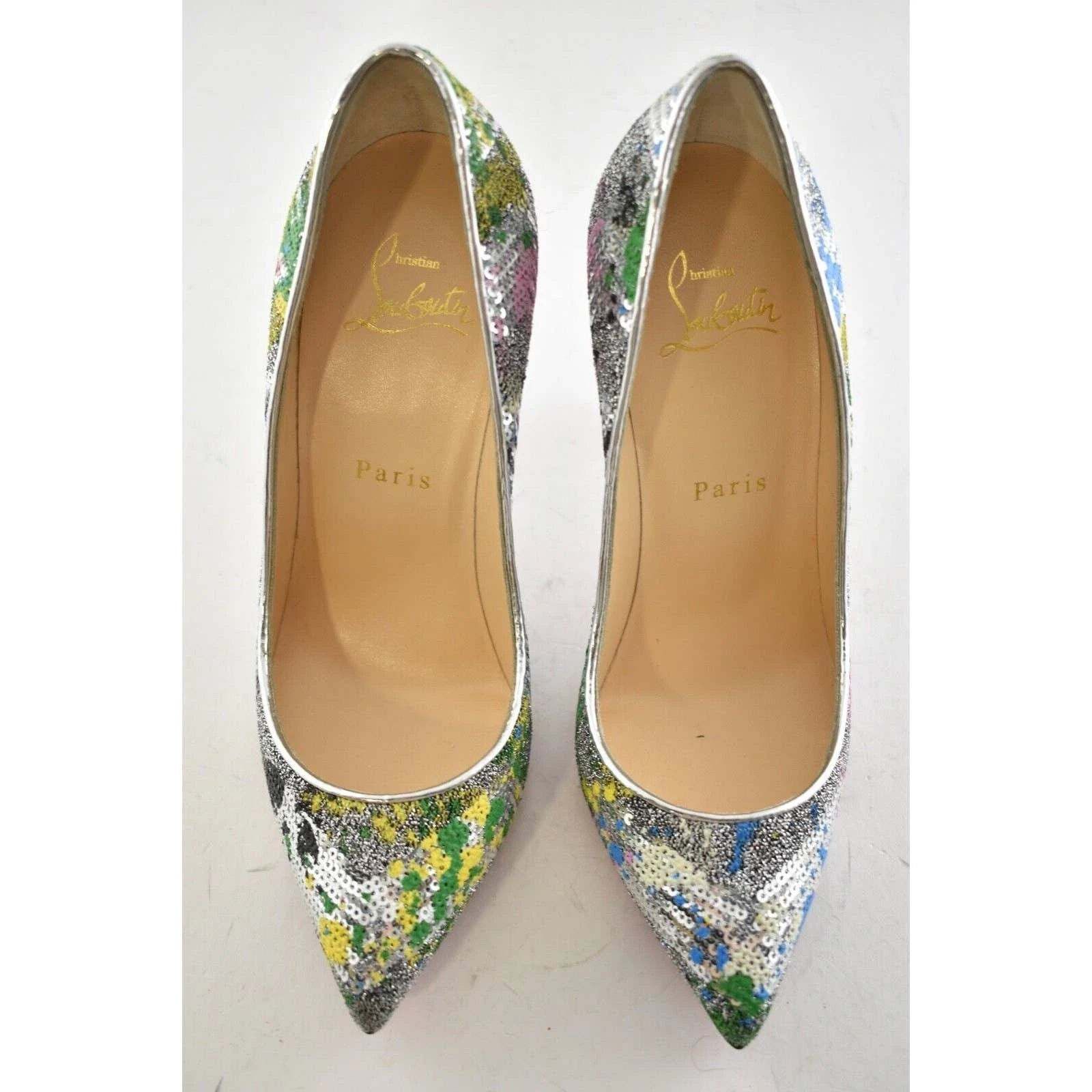 Christian Louboutin Christian Louboutin Pigalle Follies 100 Paillette Splash Size US 7.5 / IT 37.5 - 6 Thumbnail