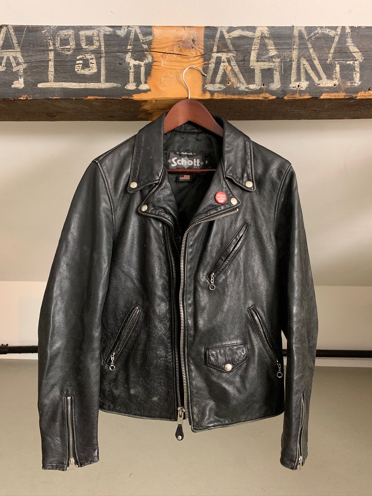 Schott Schott New York Motorcycle Leather Jacket Size US M / EU 48-50 / 2 - 8 Thumbnail